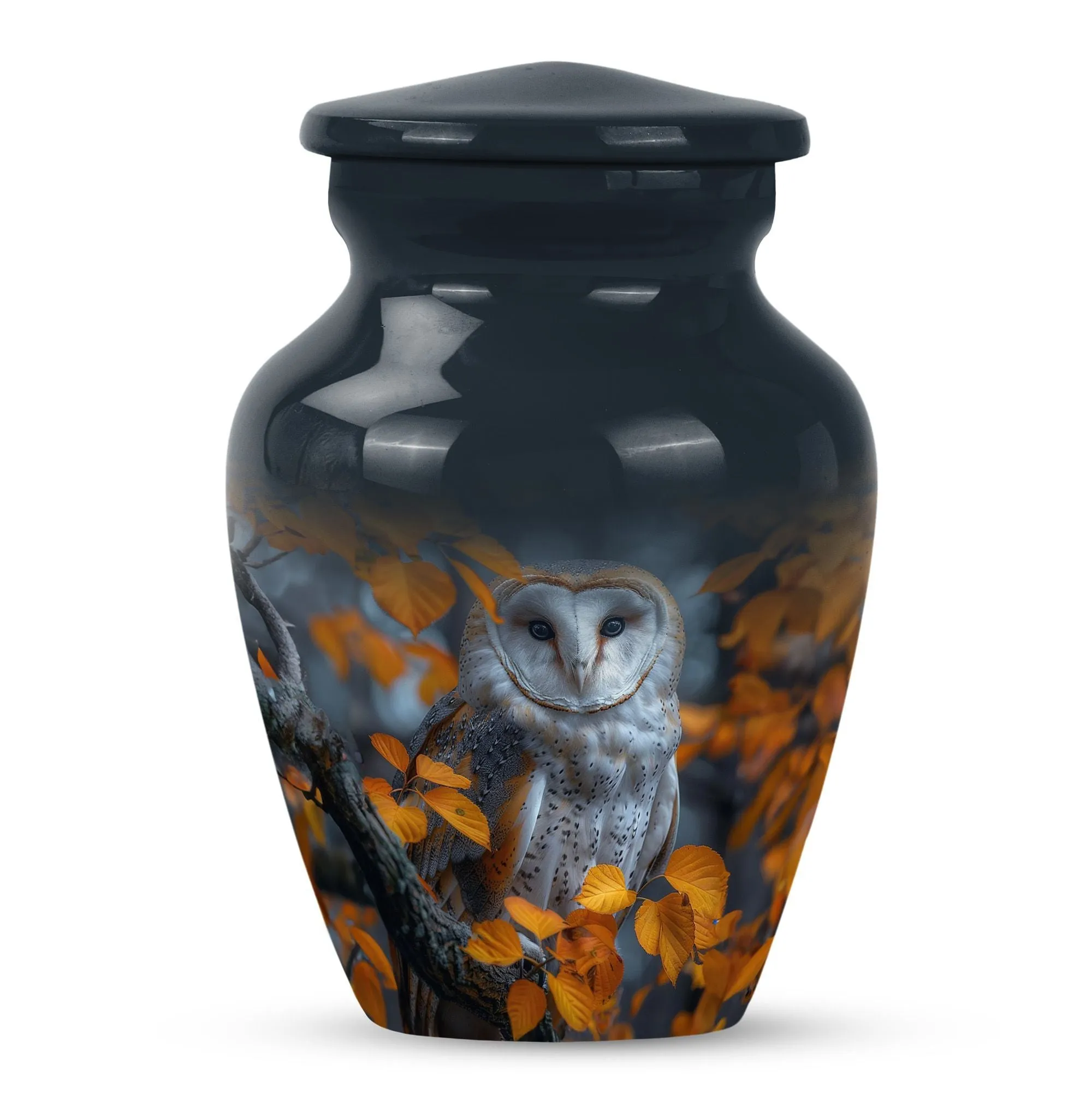Barn Owl Urn - Exquisite Memorial Ashes Keeper for Adults