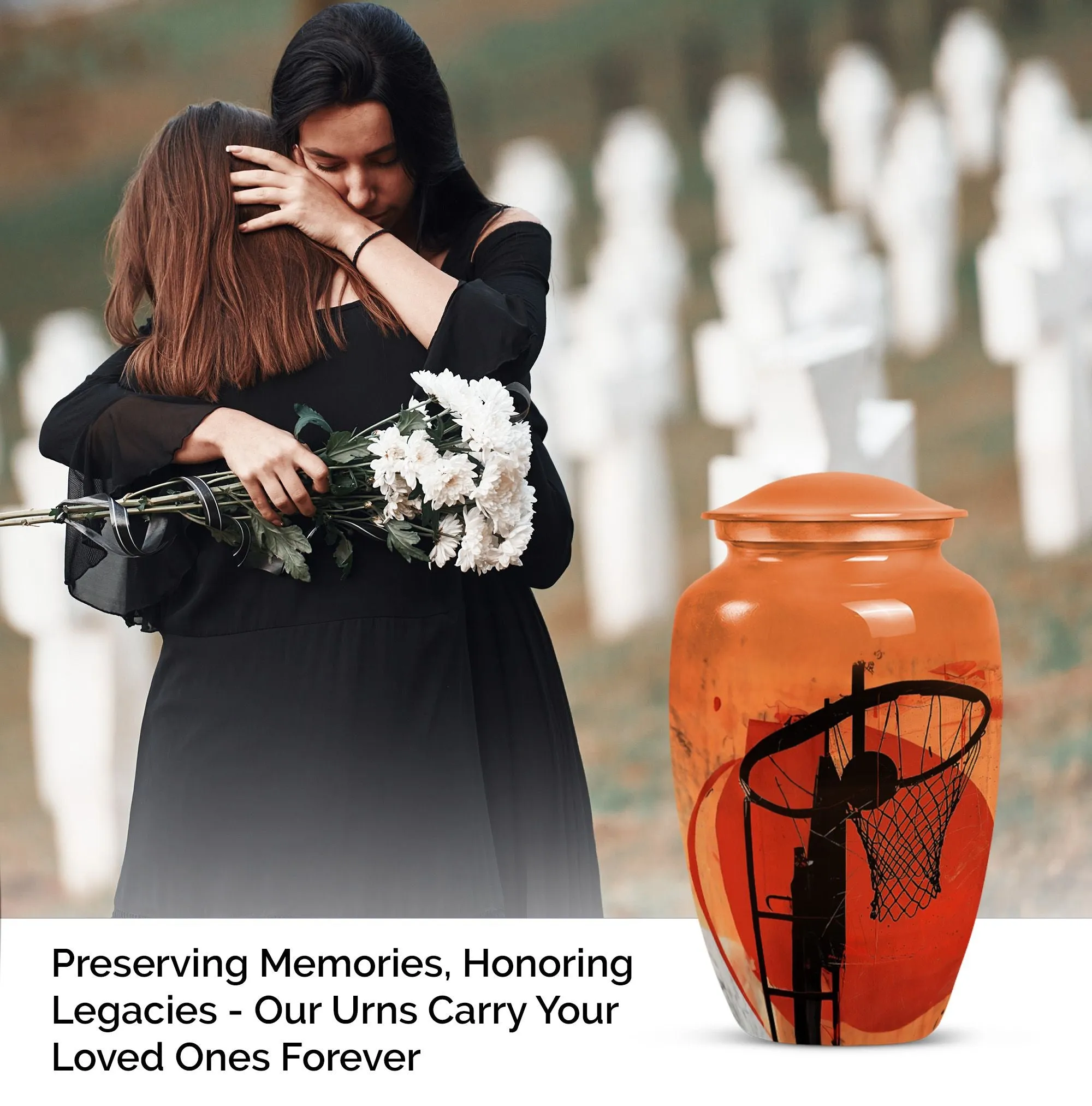 Basketball Memorial Journey - Remembrance Urn for Men Ashes