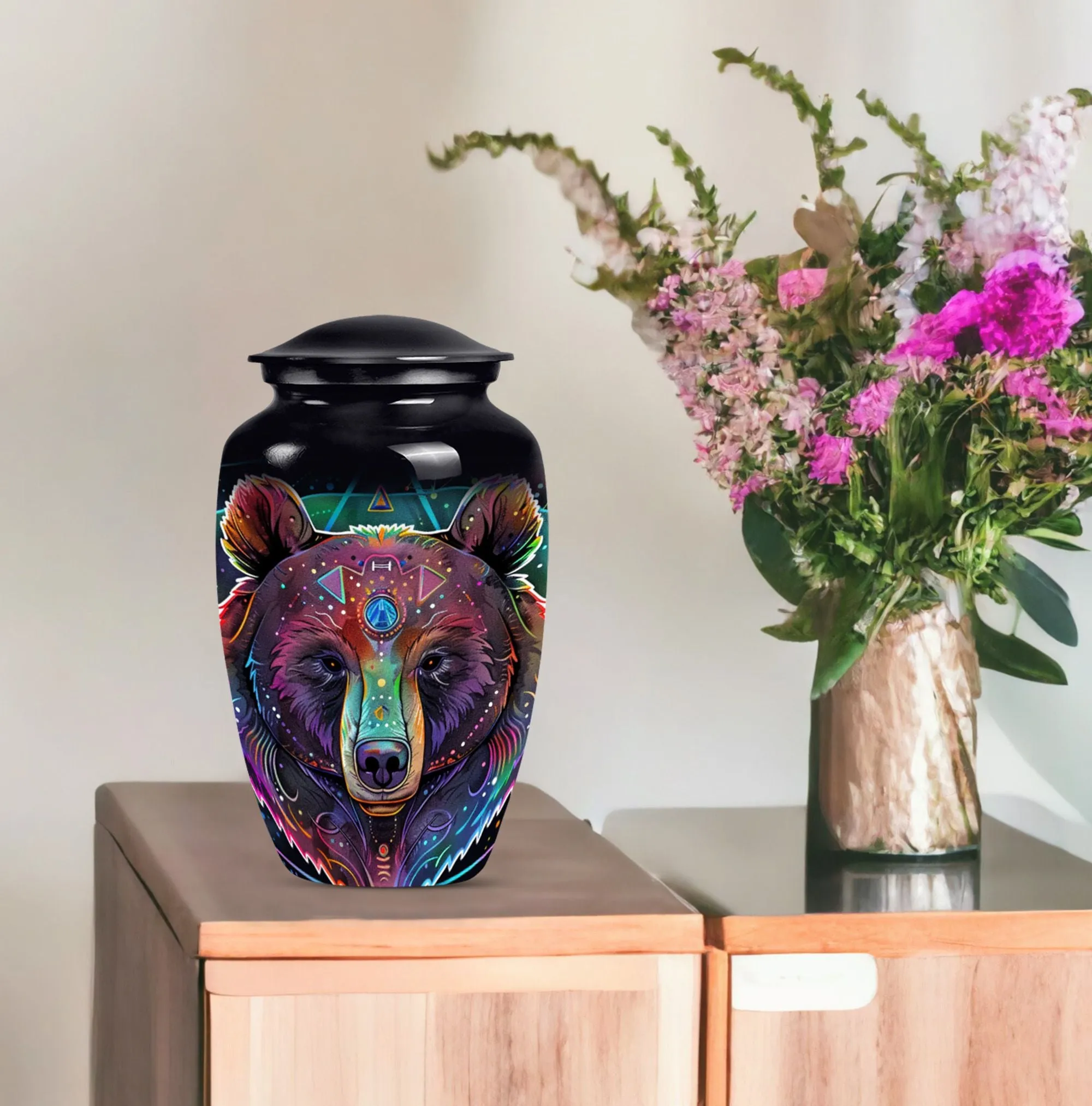 Bear Urn Tribute - Memorial Cremation Container for Ashes