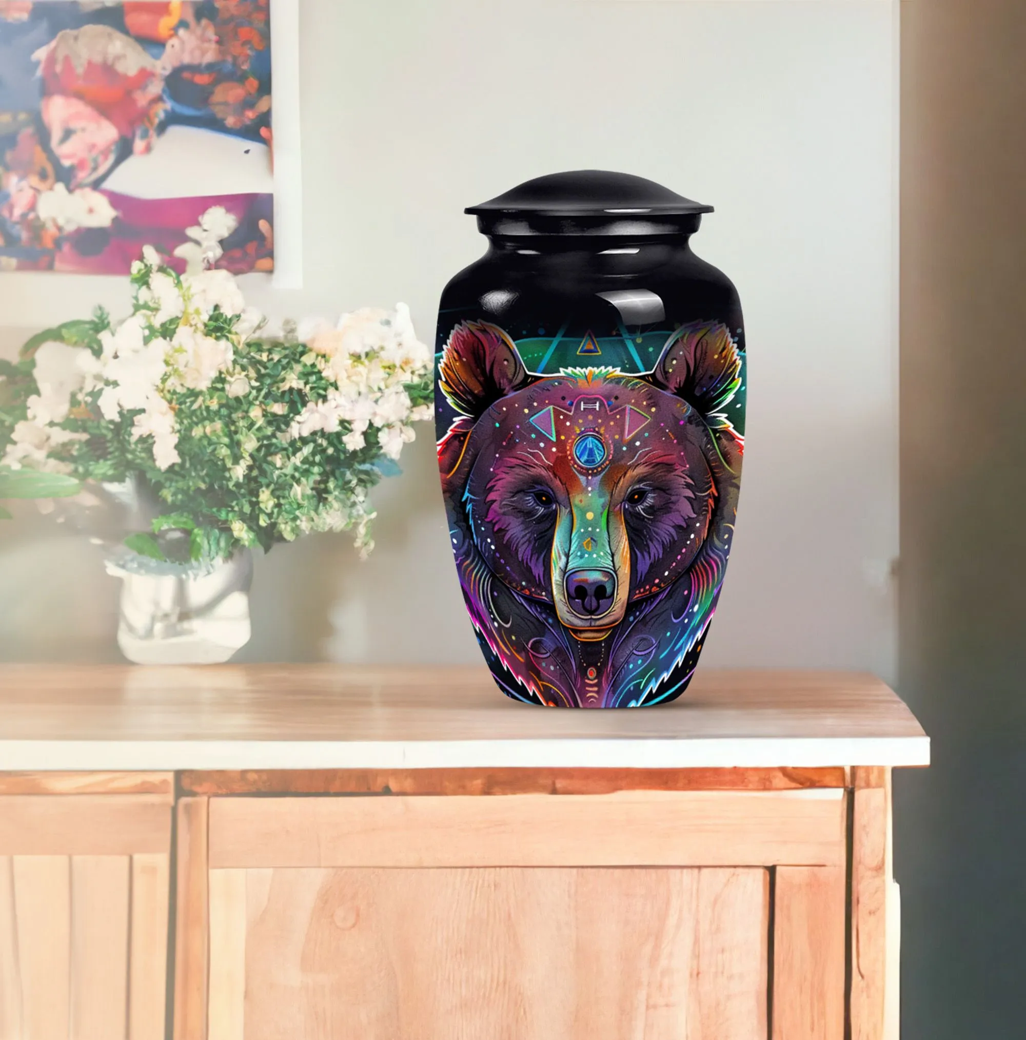 Bear Urn Tribute - Memorial Cremation Container for Ashes