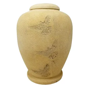 Beige Flying Dove Biodegradable Sand Urn