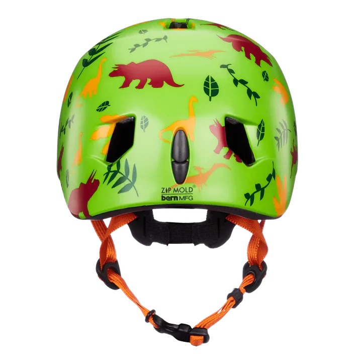 Bern Tigre Helmet with Visor - Youth - Satin Green Dino