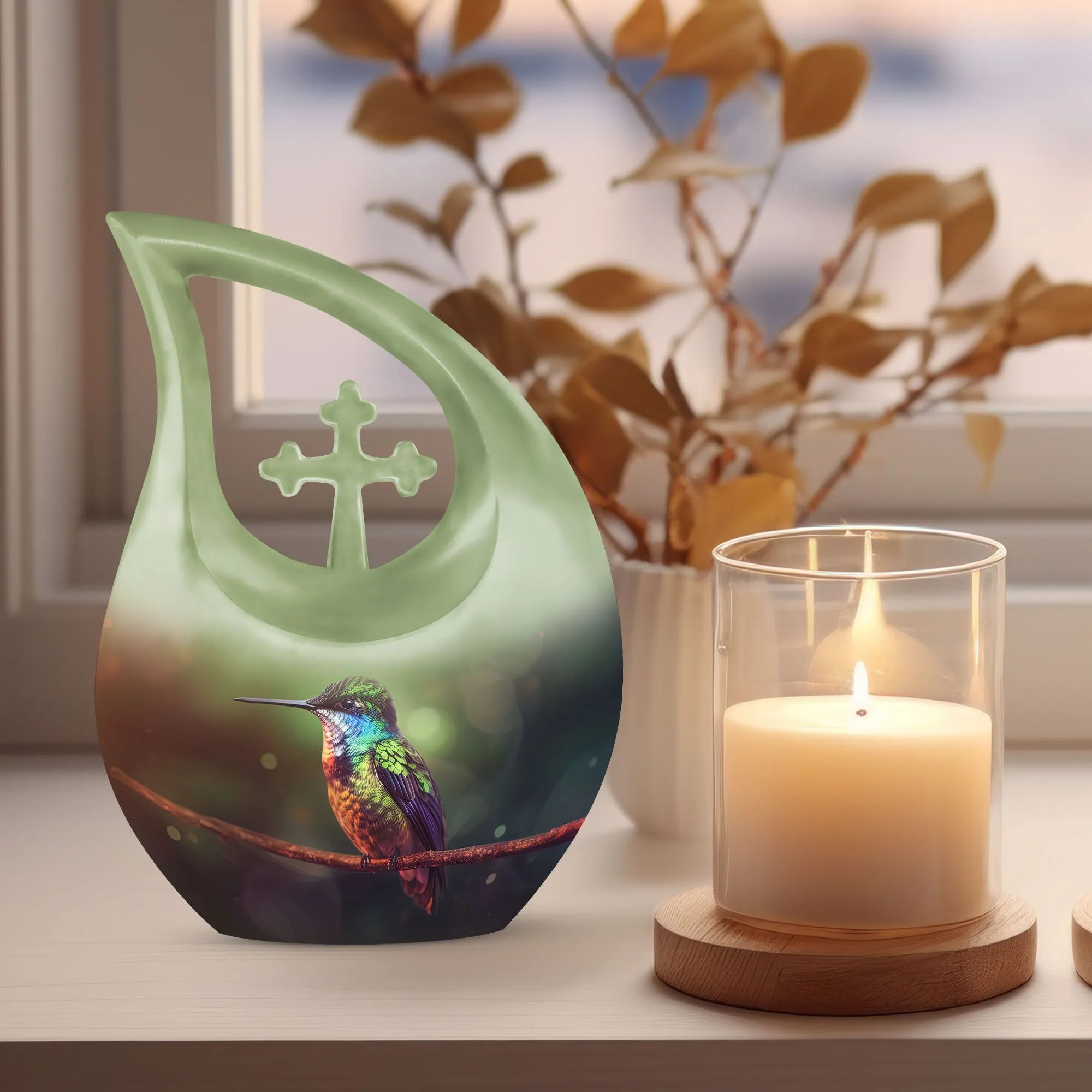 Bird Urn:  Extra Large Aluminium Cremation Urn For Human Ashes