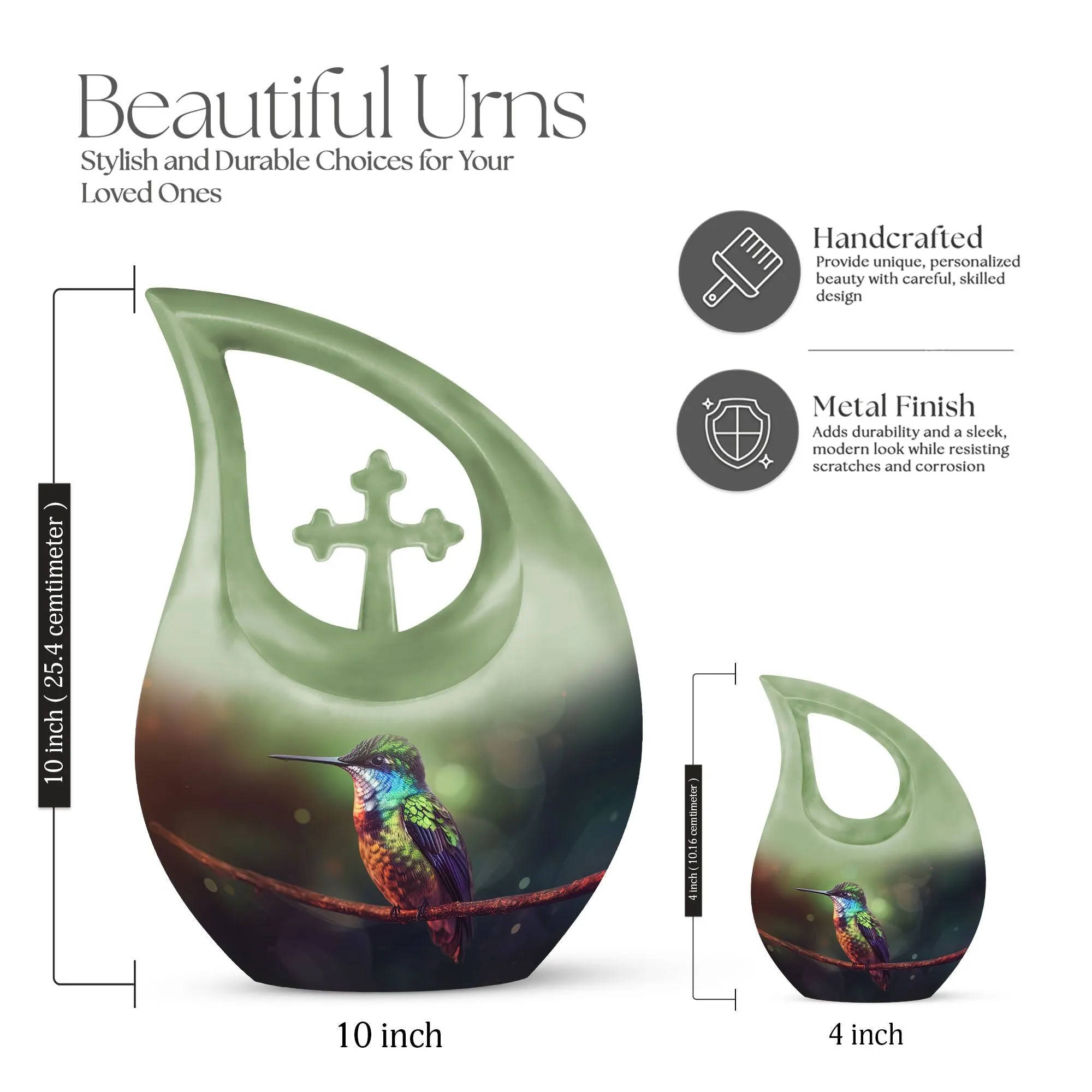 Bird Urn:  Extra Large Aluminium Cremation Urn For Human Ashes