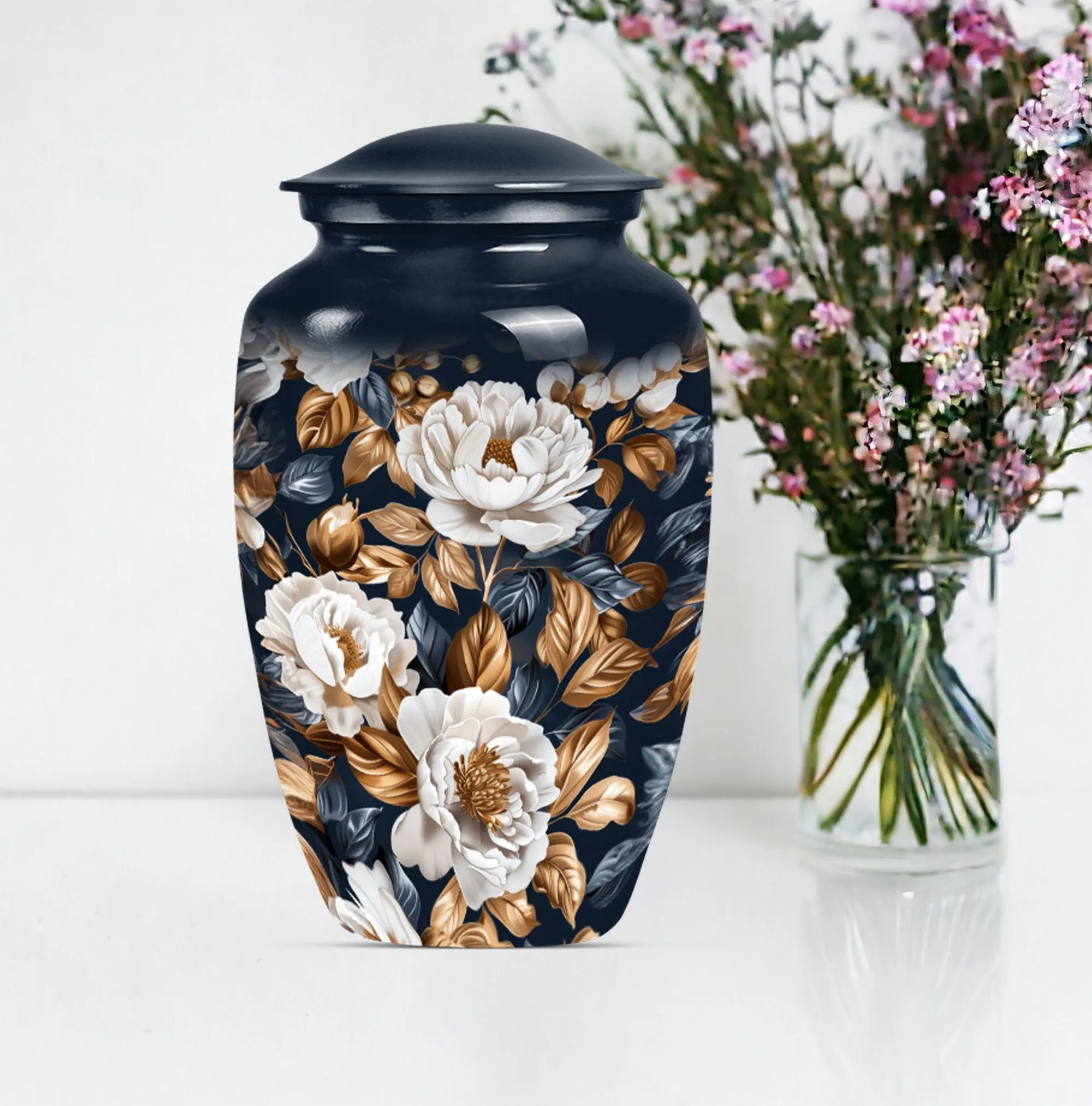 Blossom Remembrance: A Flower Themed Adult Memorial Urn
