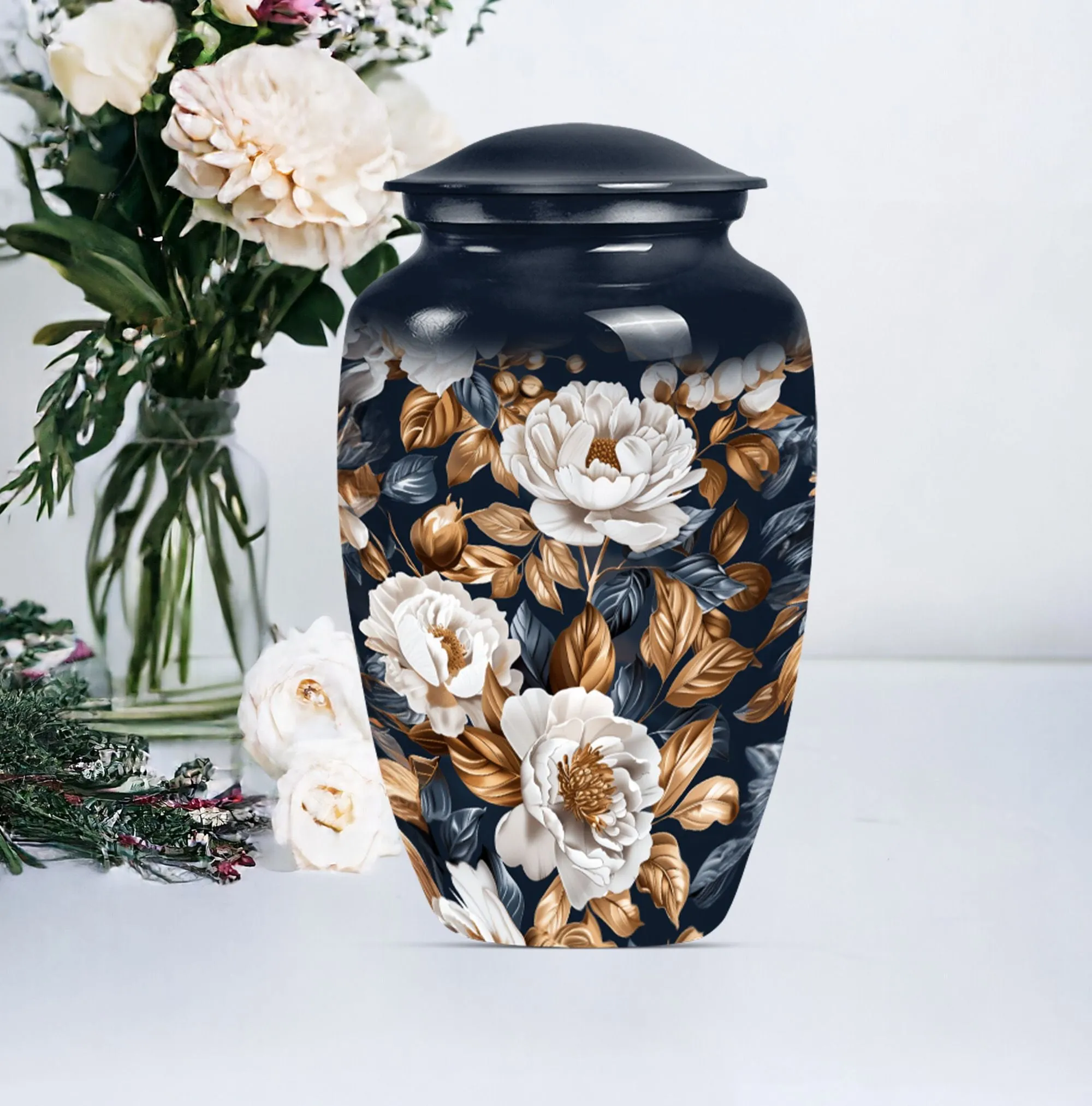 Blossom Remembrance: A Flower Themed Adult Memorial Urn
