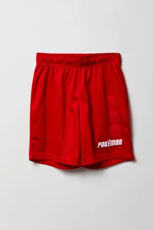 Boys Active Pokémon Ball Graphic Mesh Short