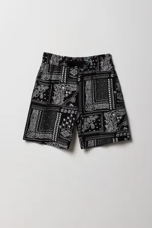 Boys Bandana Print Fleece Short