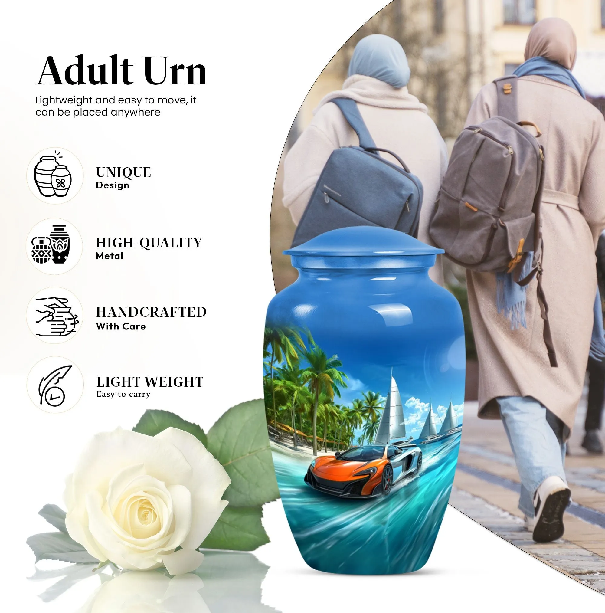 Butterfly Car Urn and Memorial for Mother - Adult Cremation Urn