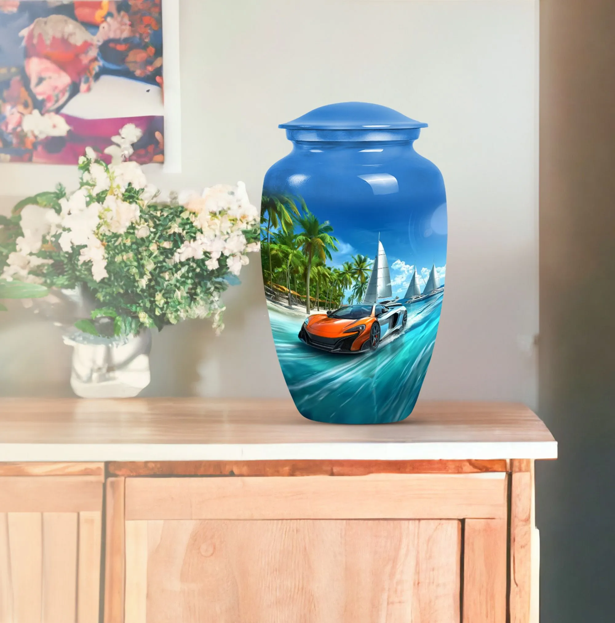 Butterfly Car Urn and Memorial for Mother - Adult Cremation Urn