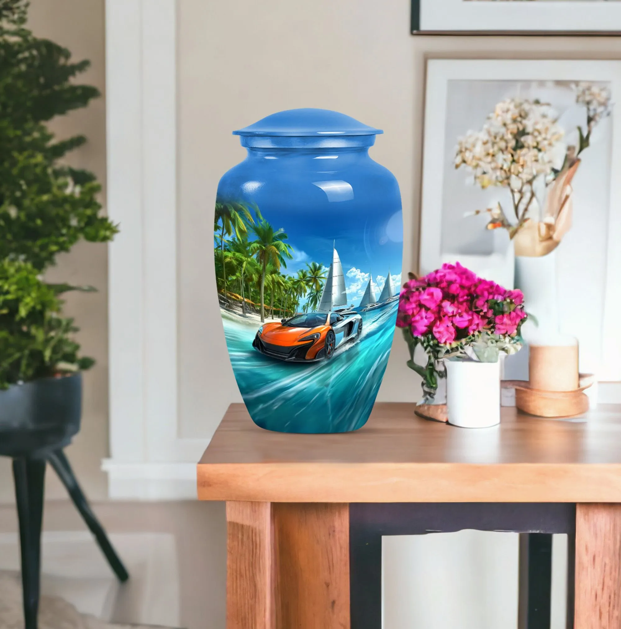 Butterfly Car Urn and Memorial for Mother - Adult Cremation Urn