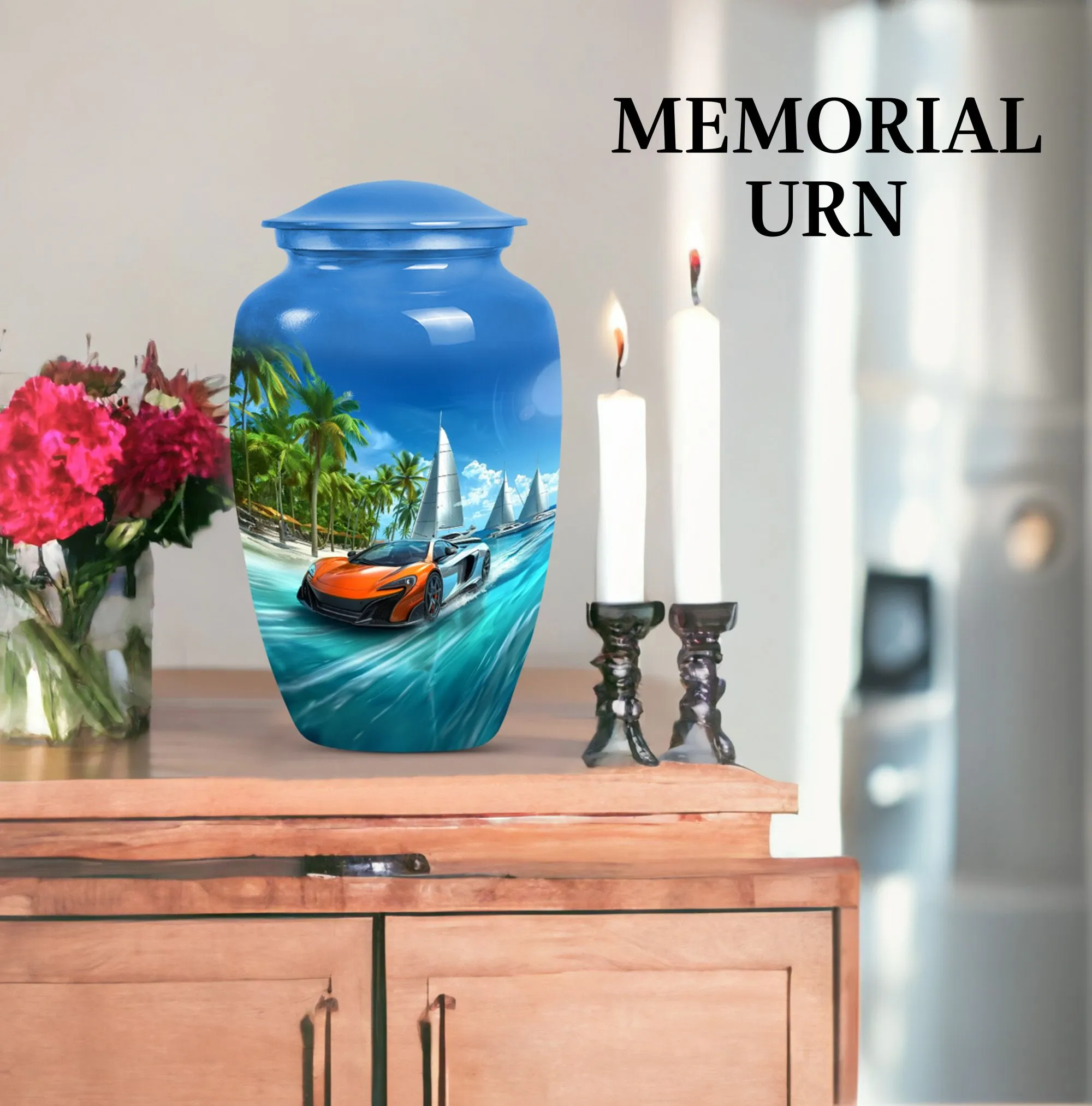 Butterfly Car Urn and Memorial for Mother - Adult Cremation Urn