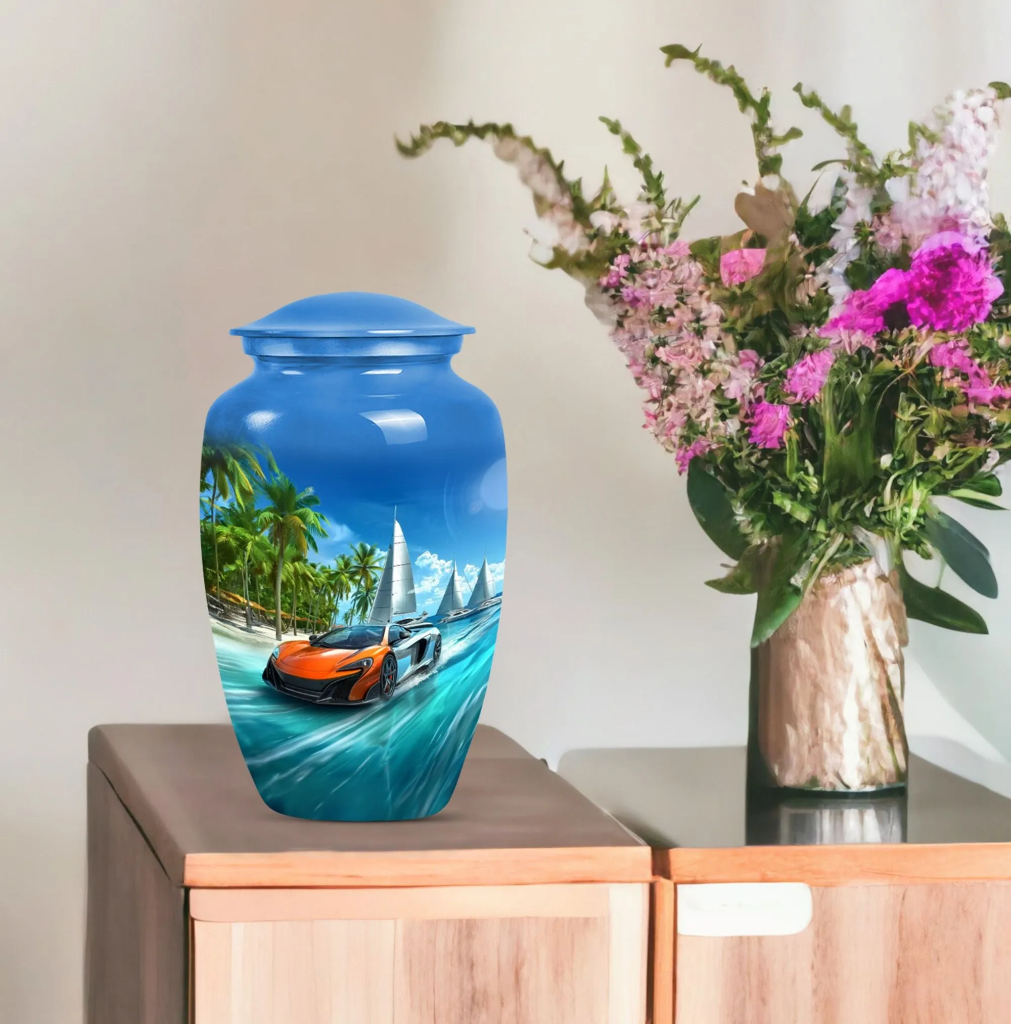 Butterfly Car Urn and Memorial for Mother - Adult Cremation Urn