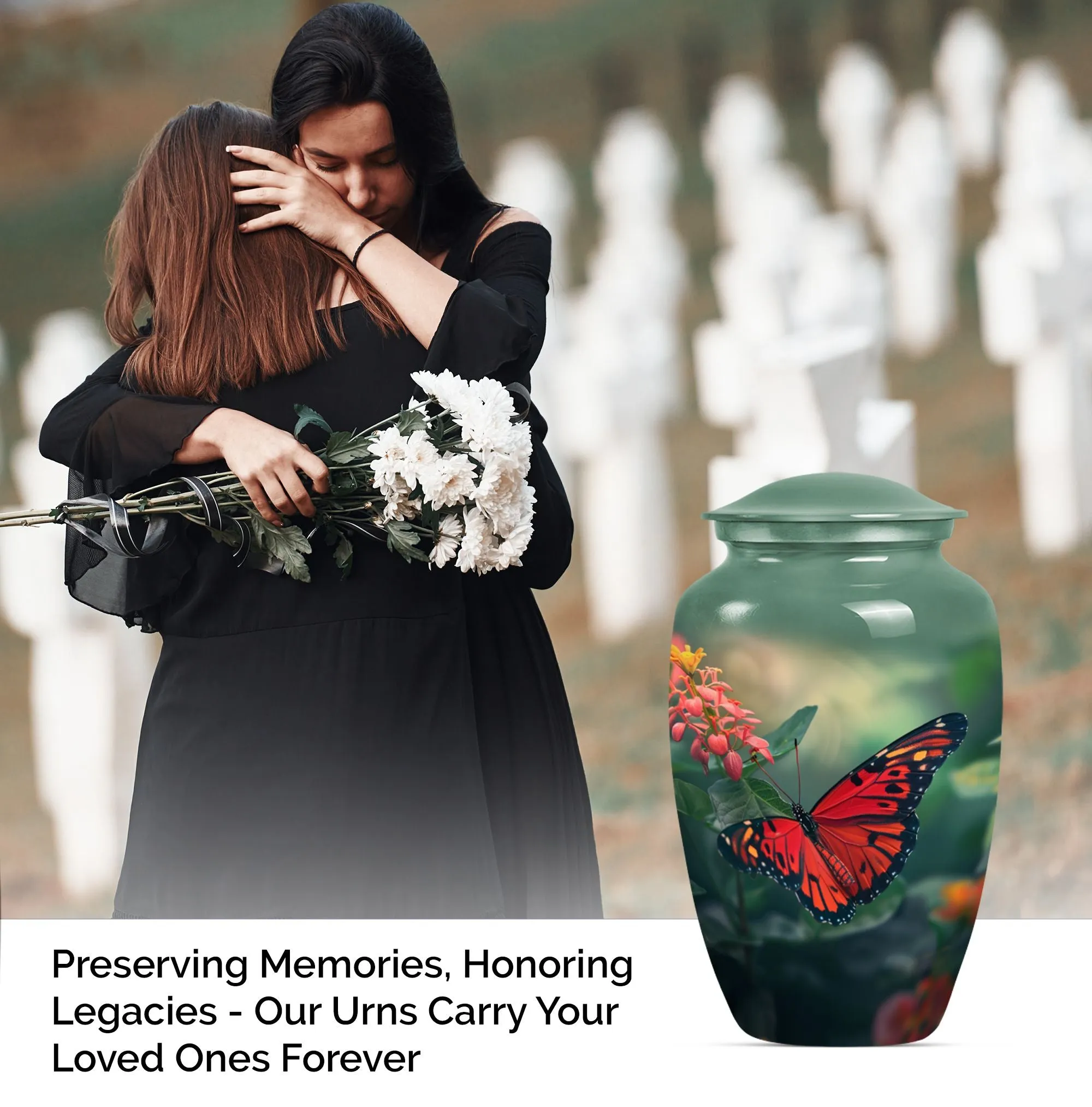 Butterfly Serenity - Honouring Journey Beyond, Lasting Cremation Urn