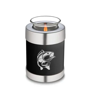 Candle Holder Embrace Black Fishing Cremation Urn