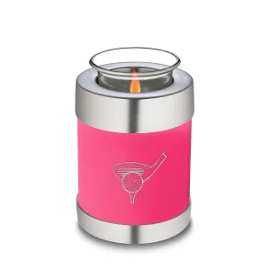 Candle Holder Embrace Bright Pink Golfer Cremation Urn
