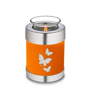 Candle Holder Embrace Burnt Orange Butterfly Cremation Urn