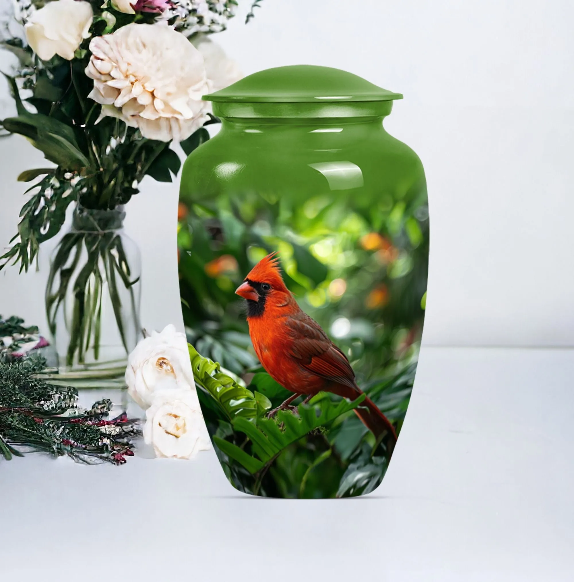 Cardinal Bird Cremation Urn: Dignified Memorial for Beloved Ones