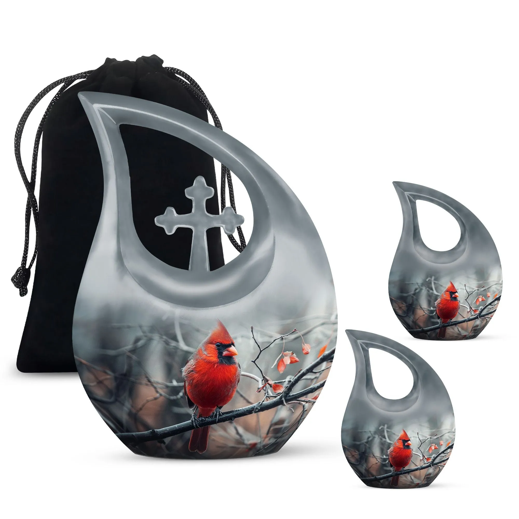 Cardinal Bird Keepsake: Cherished Memory Ash Urn