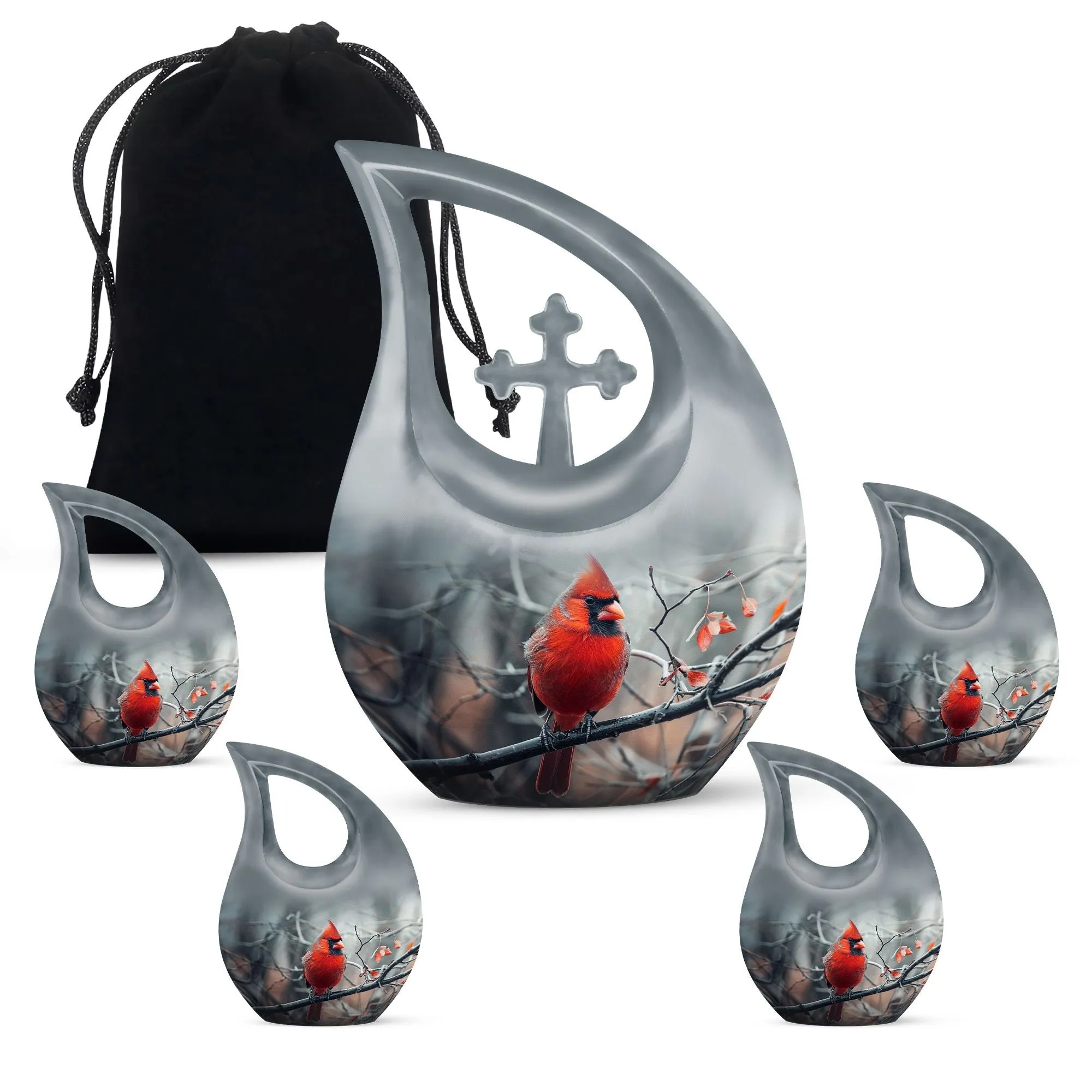 Cardinal Bird Keepsake: Cherished Memory Ash Urn
