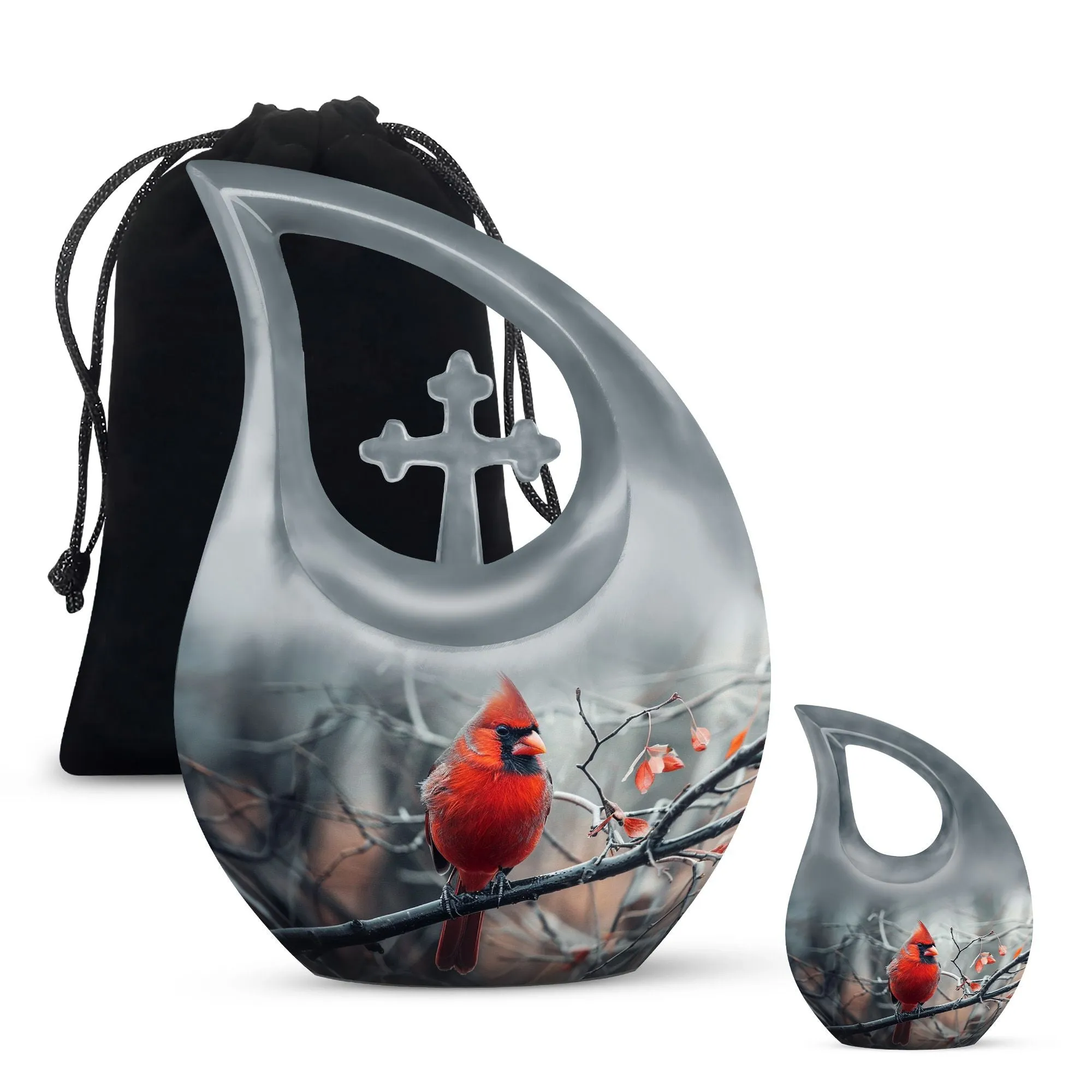 Cardinal Bird Keepsake: Cherished Memory Ash Urn