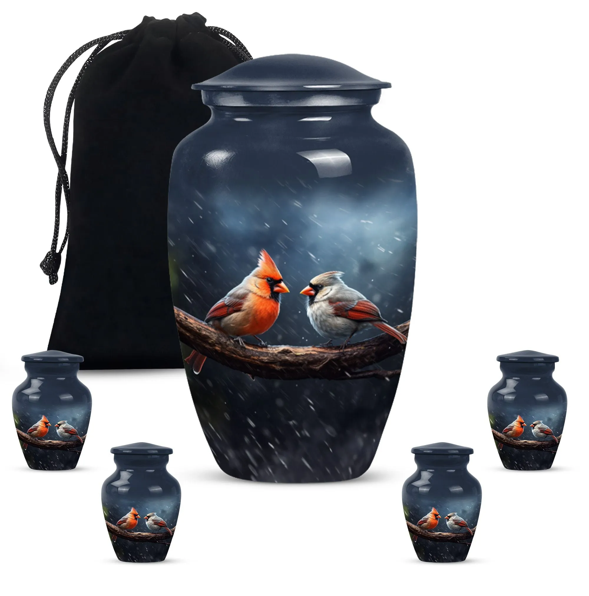 Cardinal Bird Legacy: Memorable Cremation Urn