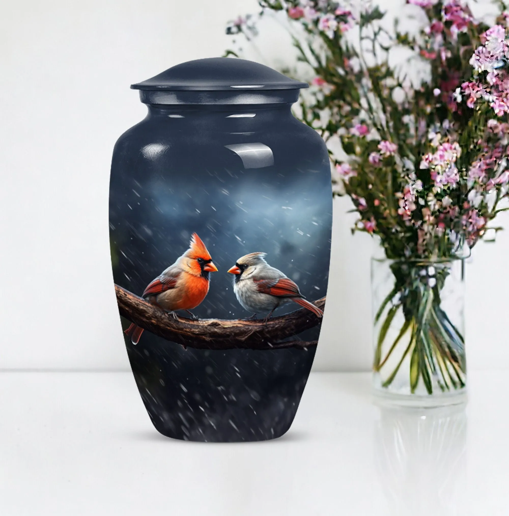 Cardinal Bird Legacy: Memorable Cremation Urn