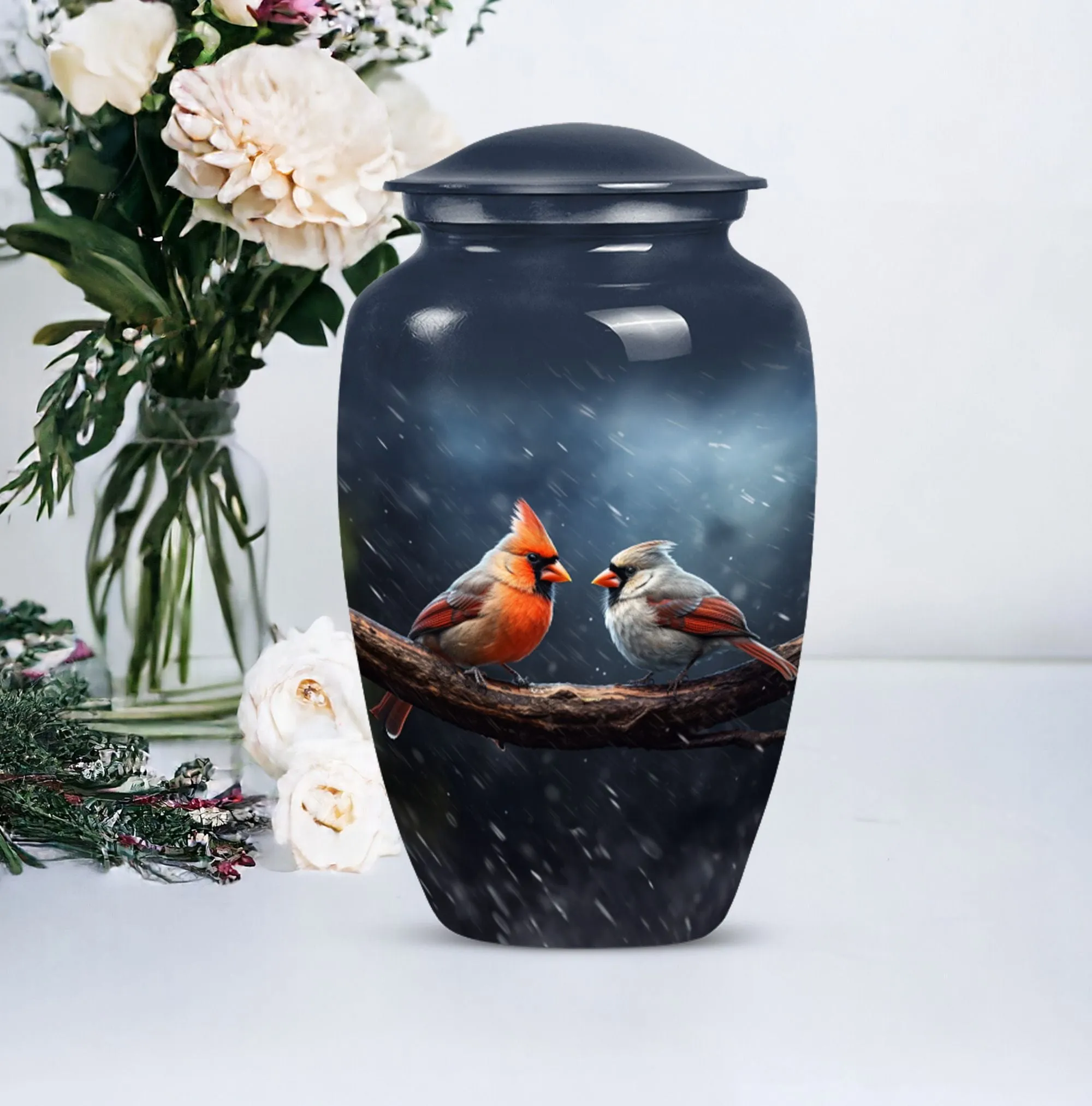 Cardinal Bird Legacy: Memorable Cremation Urn