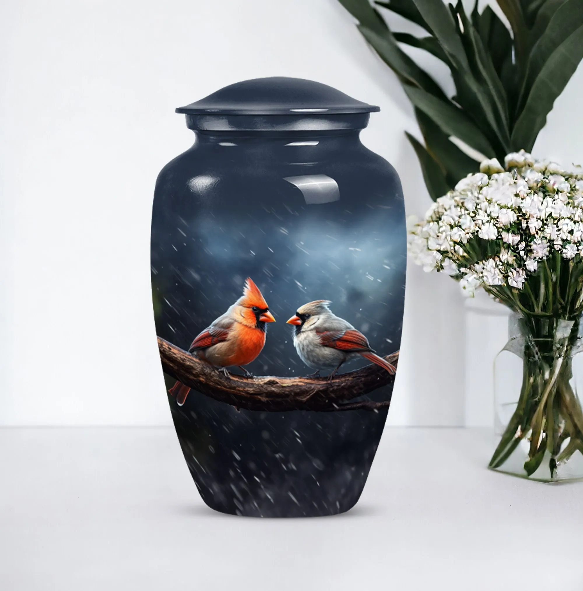 Cardinal Bird Legacy: Memorable Cremation Urn