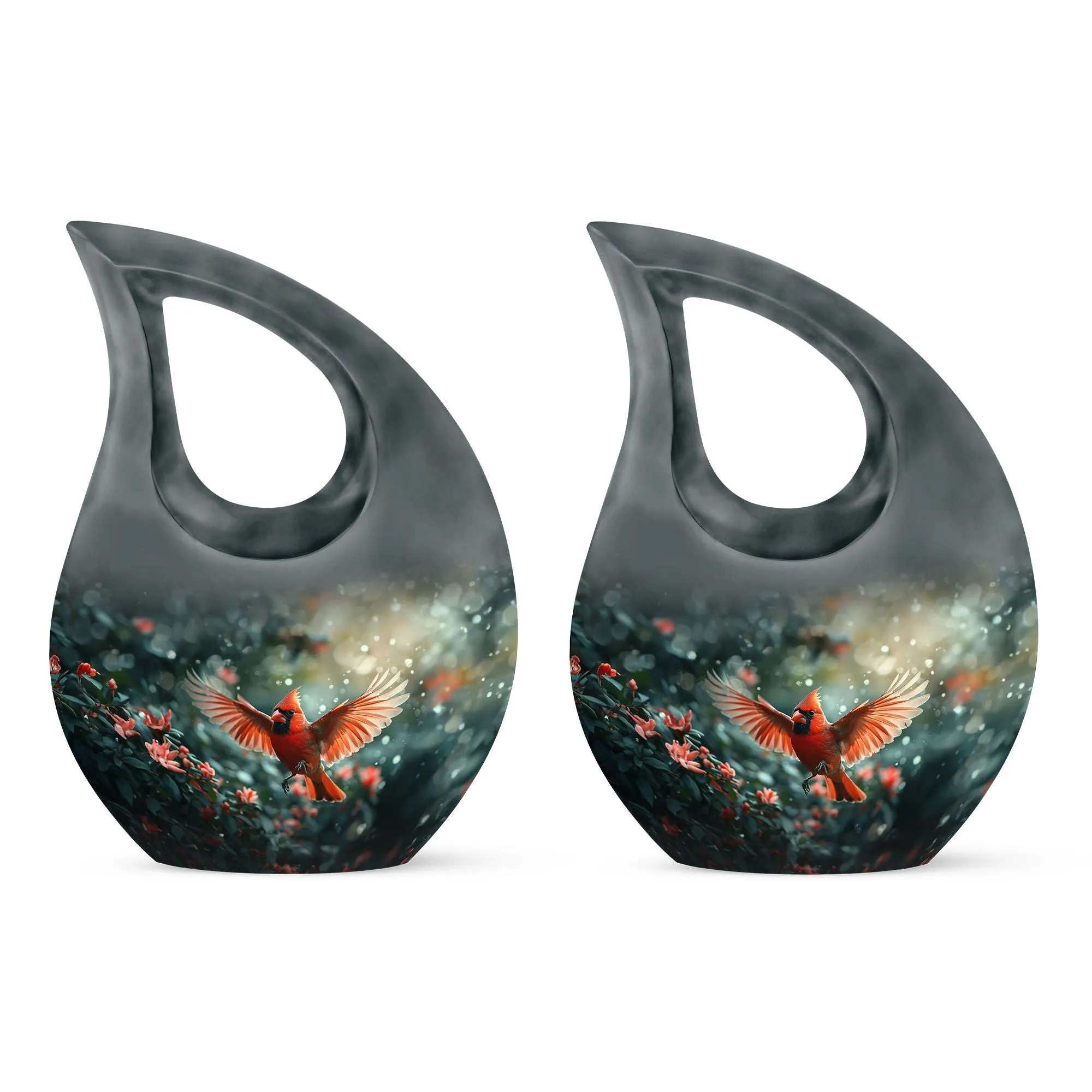 Cardinal Bird Urn : Extra Large Memorial Urn For Human Ashes