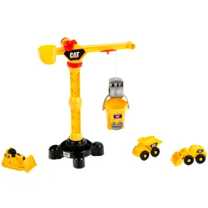 CAT Caterpillar 17" Construction Vehicle Set with Crane, Bulldozer, Hauler & Loader - Toys for Ages 3 