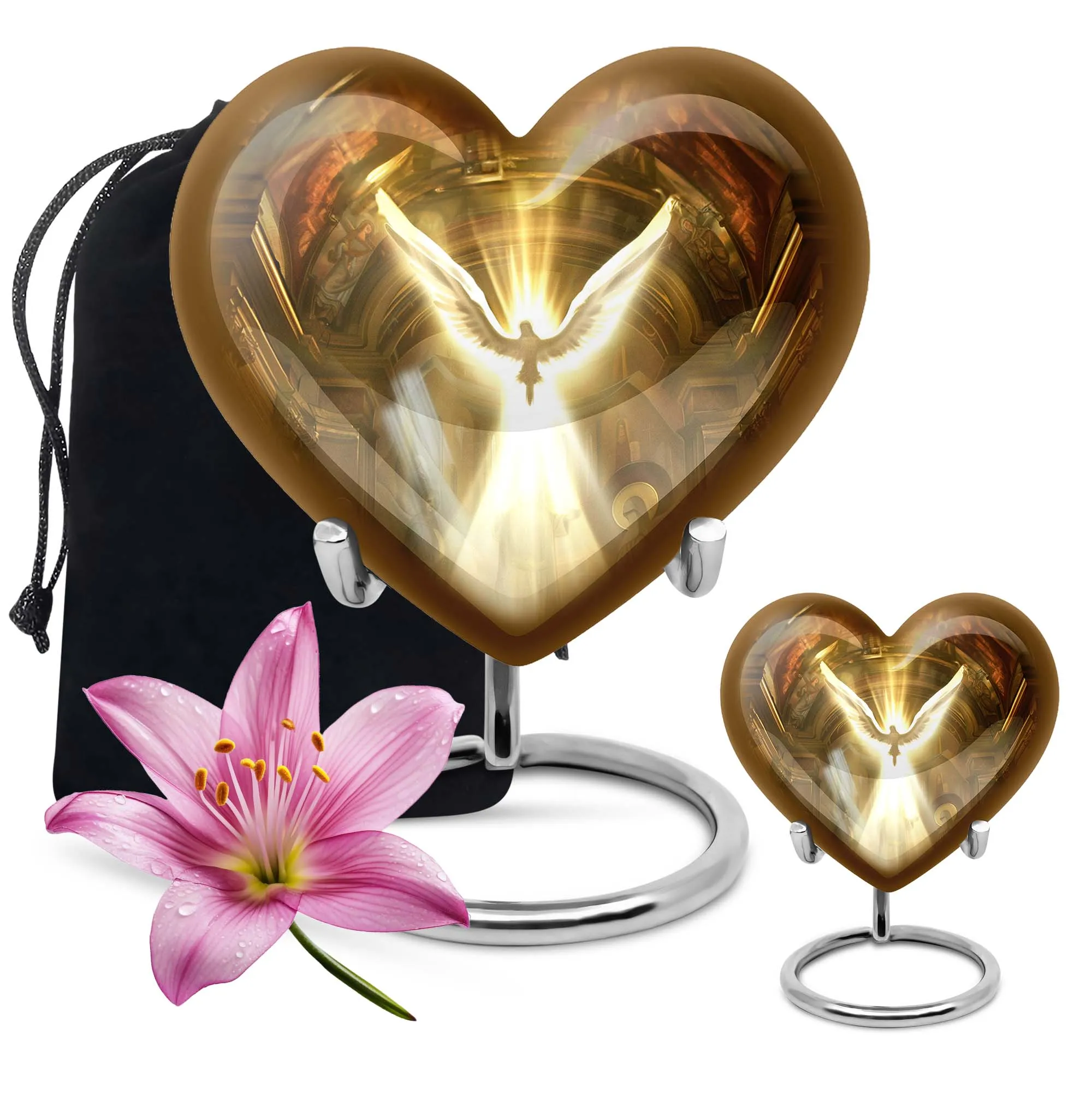 Catholic Cremation Urn - Sublime Medium Vessel for Human Ashes