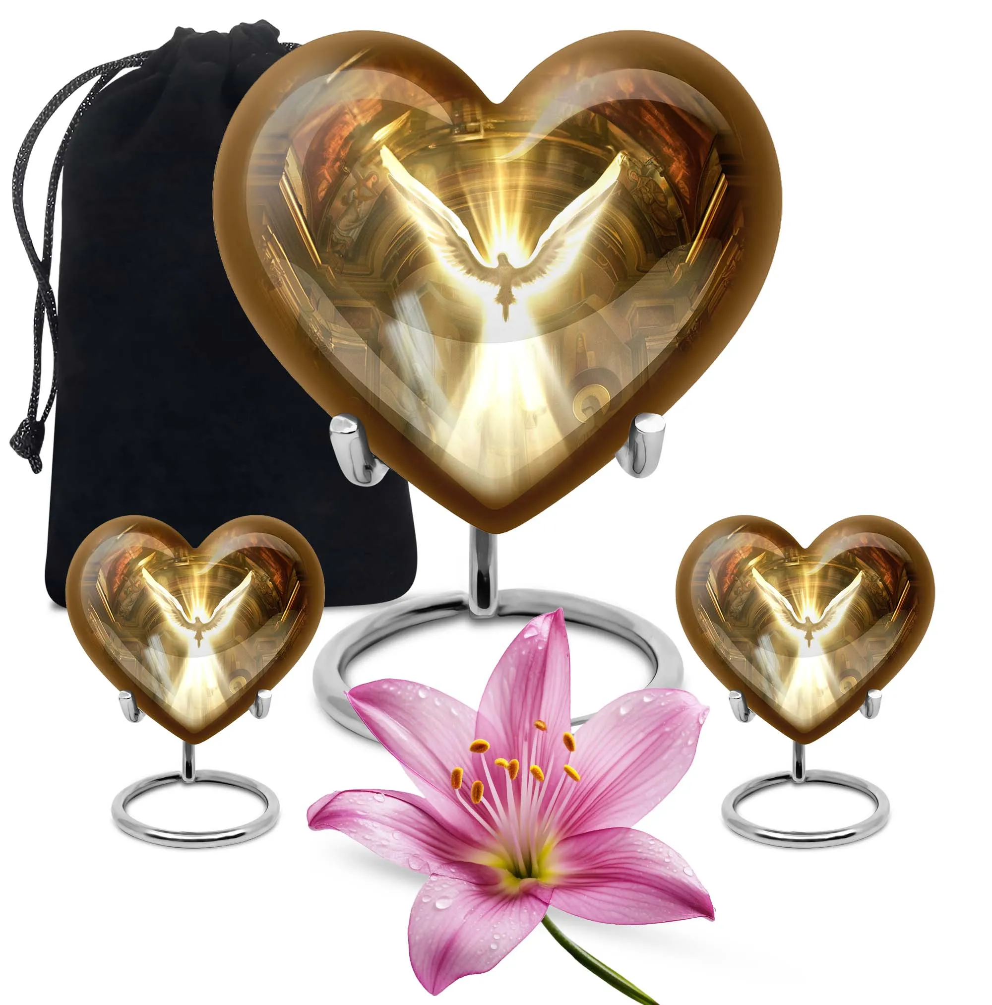 Catholic Cremation Urn - Sublime Medium Vessel for Human Ashes