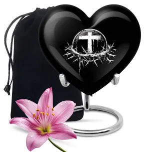 Catholic Funeral Ash Urn - Unique Cremation Keepsake