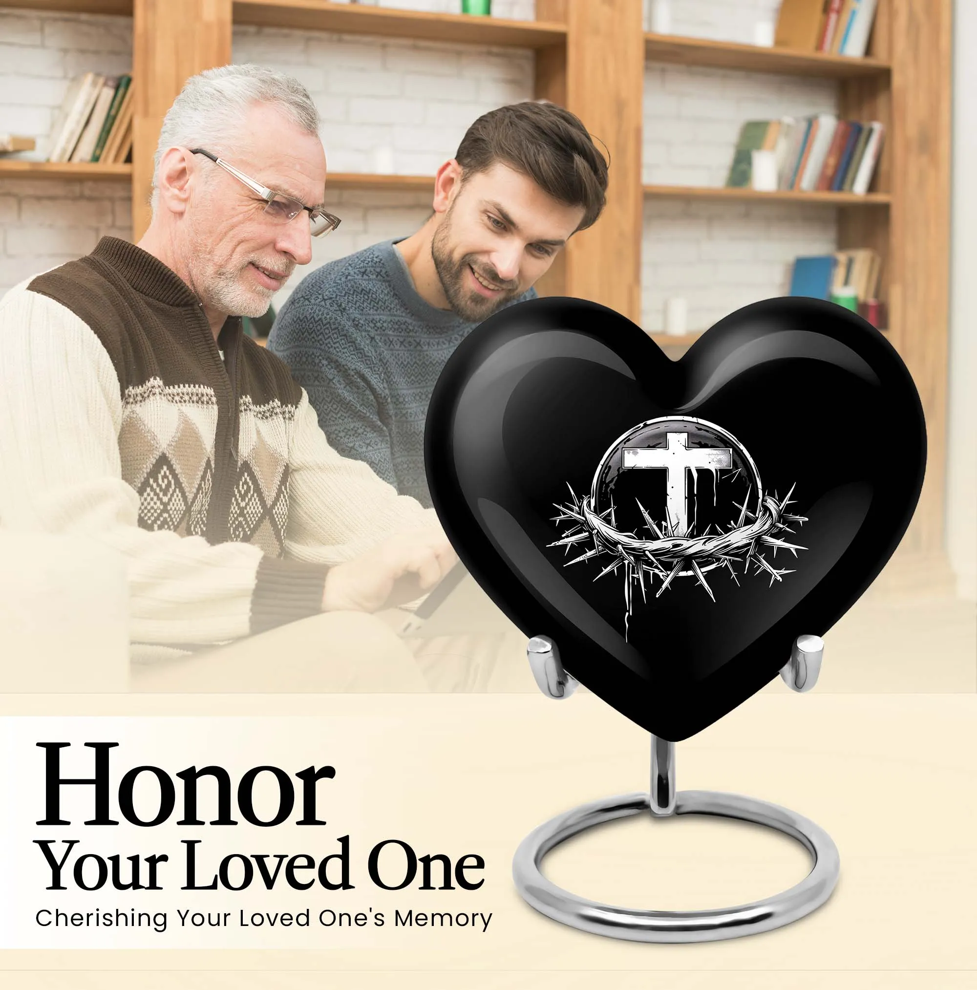 Catholic Funeral Ash Urn - Unique Cremation Keepsake