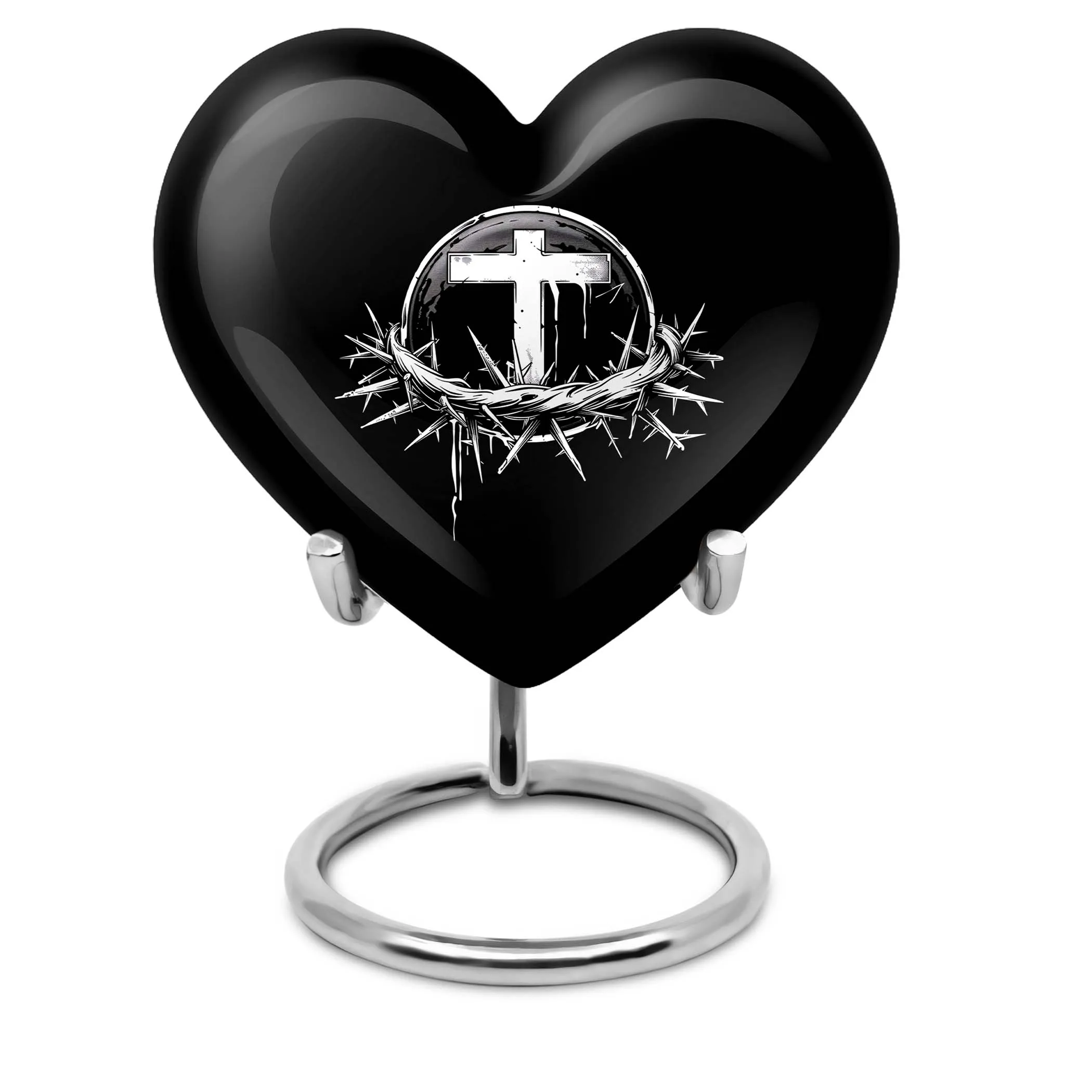 Catholic Funeral Ash Urn - Unique Cremation Keepsake
