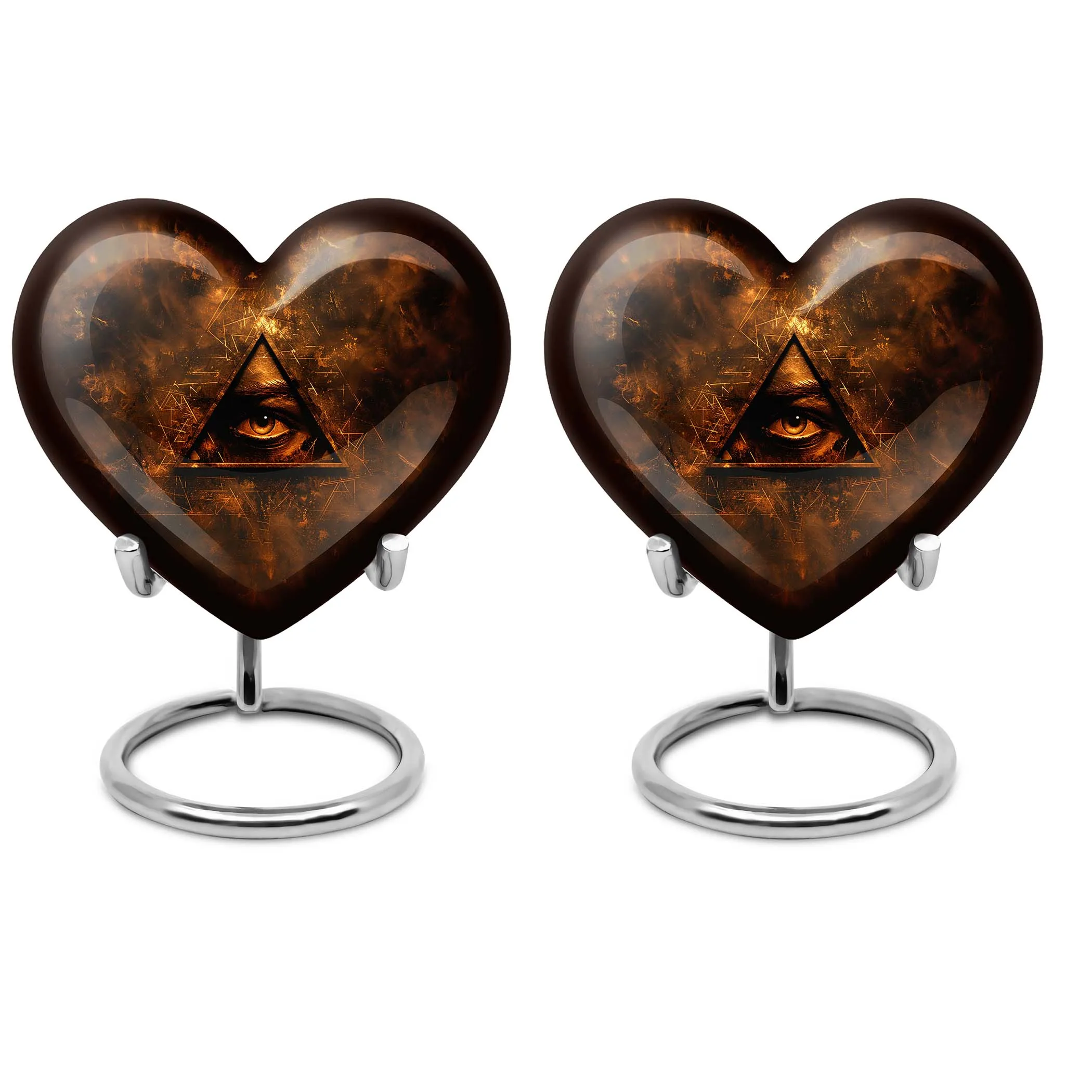 Catholic Heart Memory Keeper: Memorial Urn Shaped in Tender Care
