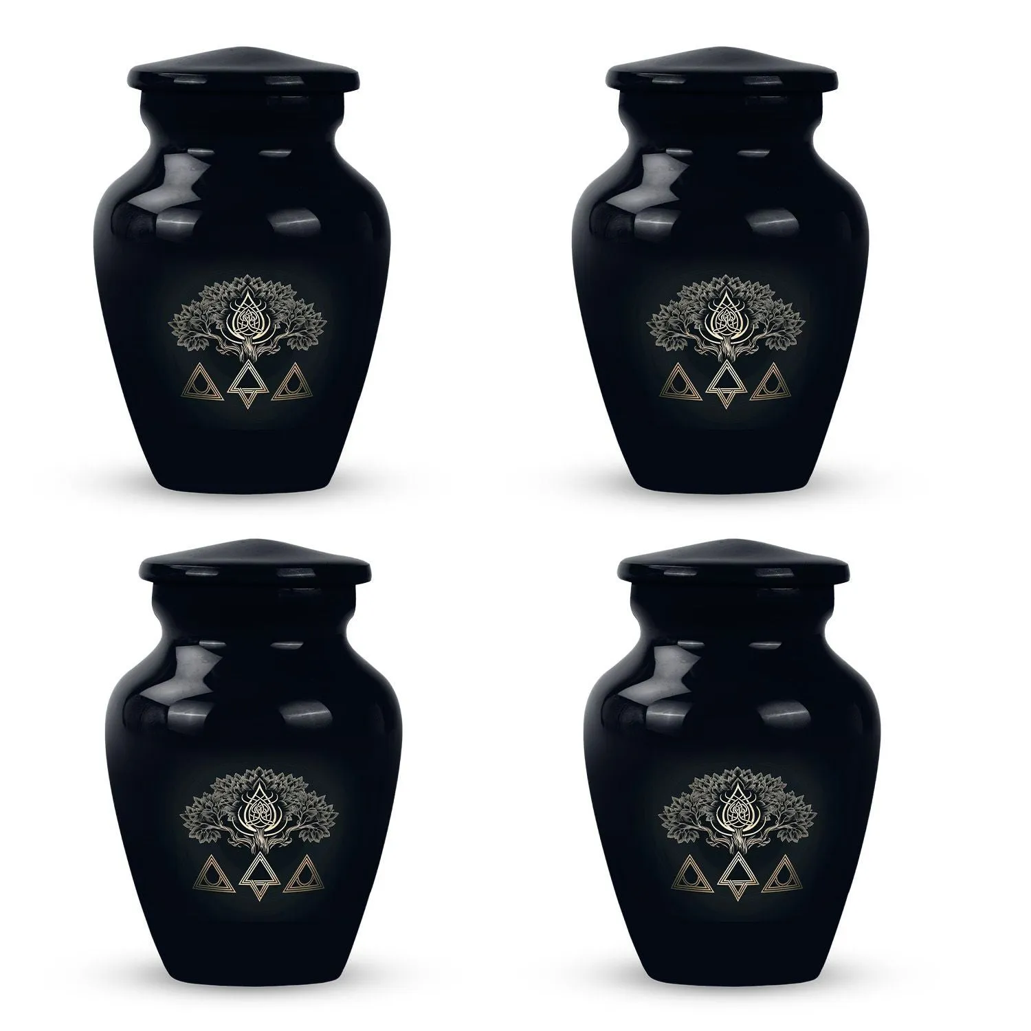 Catholic Pious Cremation Urn: Classically Decorated Funeral