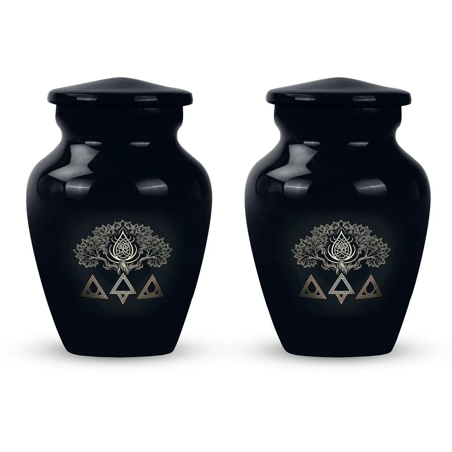 Catholic Pious Cremation Urn: Classically Decorated Funeral