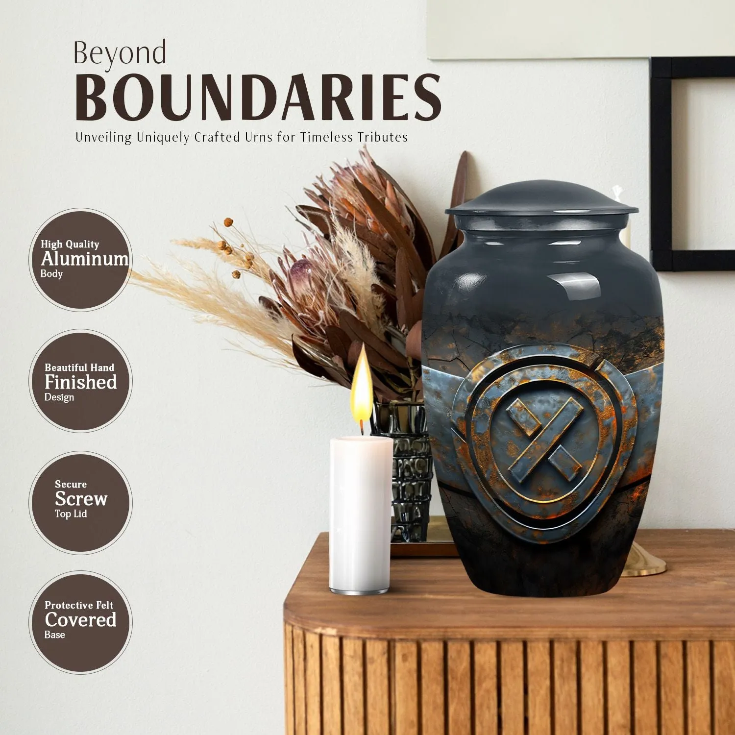 Catholic Remembrance: Elegant Memorial Urn for Treasured Ashes