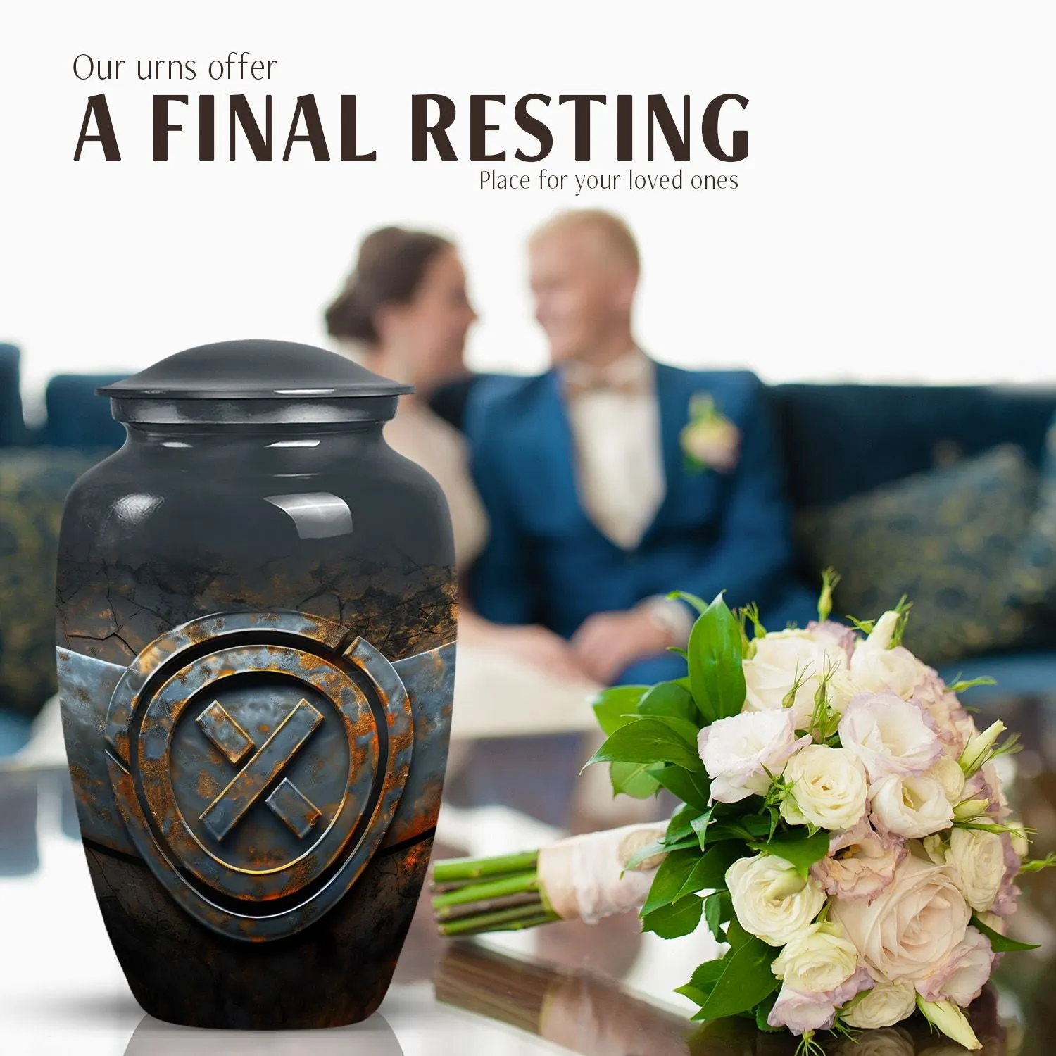 Catholic Remembrance: Elegant Memorial Urn for Treasured Ashes