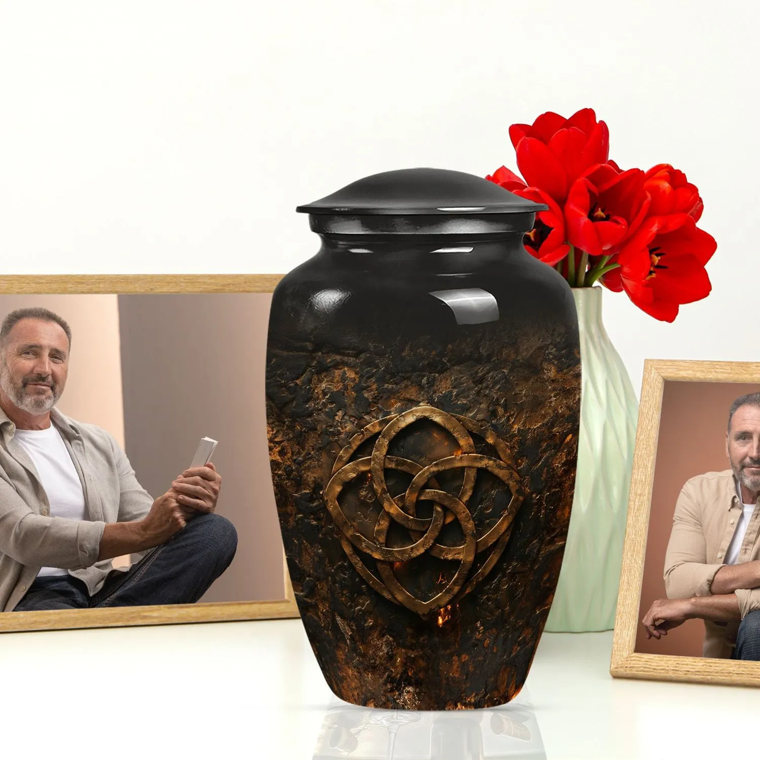 Catholic Tribute: Reverent Memorial Urn for Eternal Rest