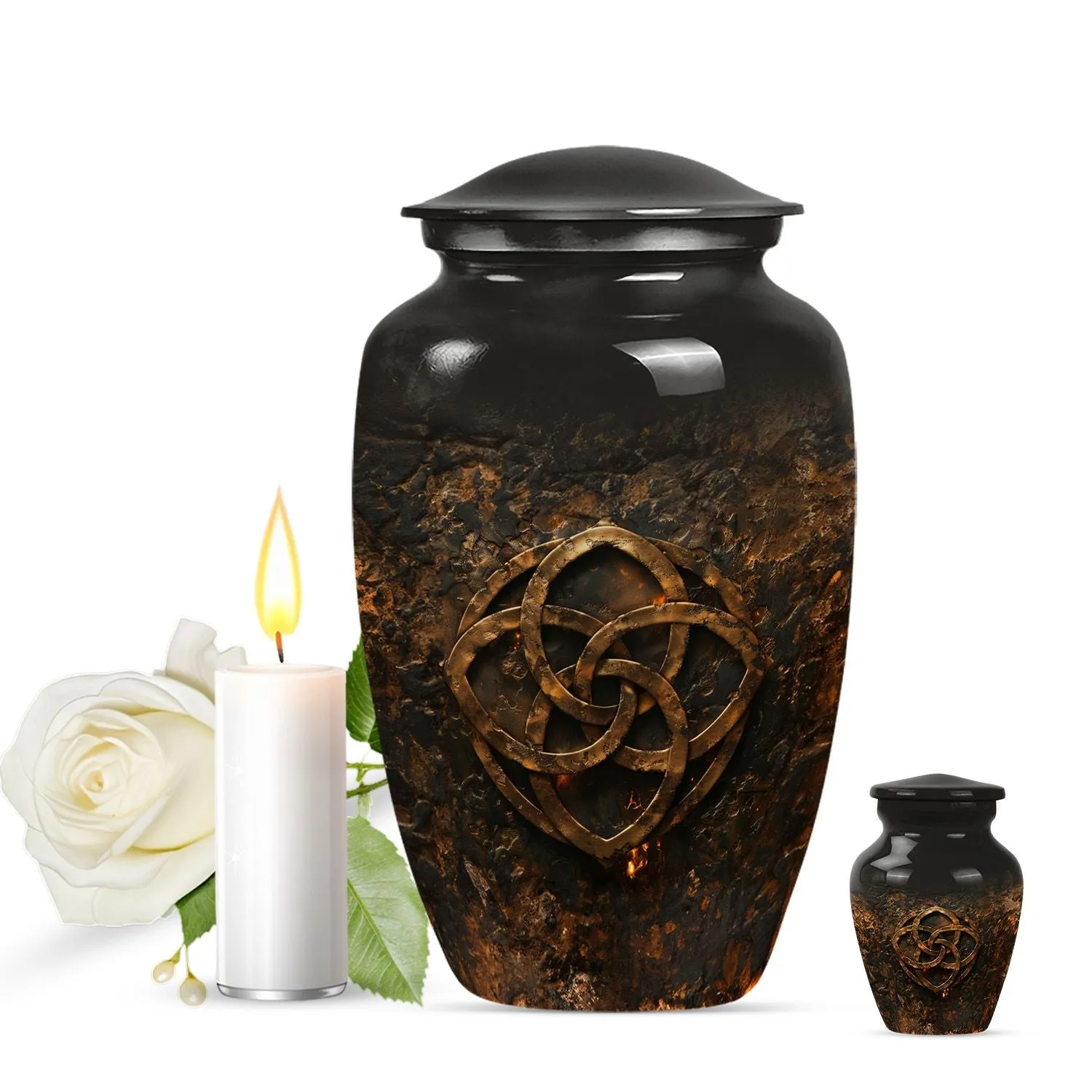 Catholic Tribute: Reverent Memorial Urn for Eternal Rest