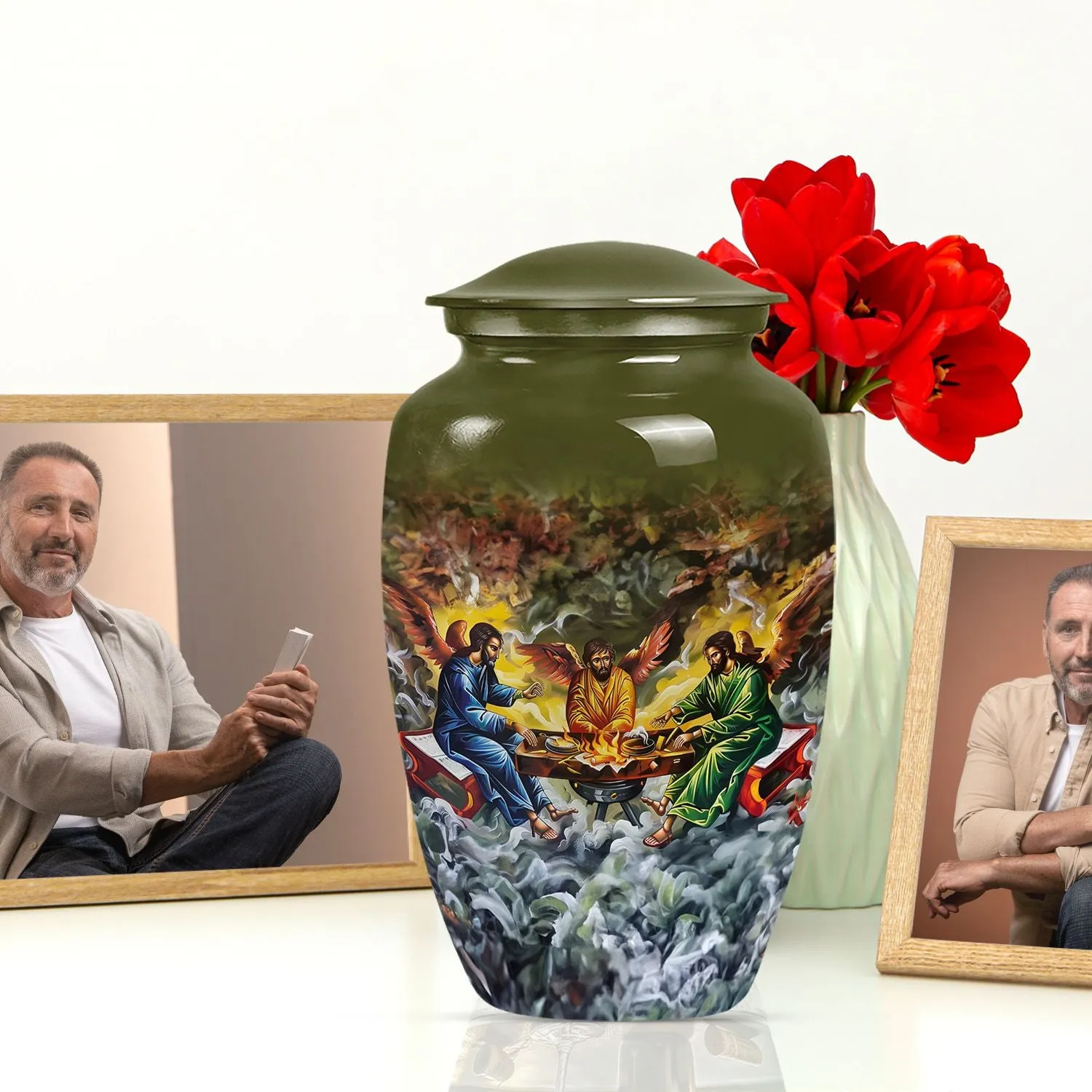 Catholic Urn - Engraveable Cremation Urn for Cherished Memorials