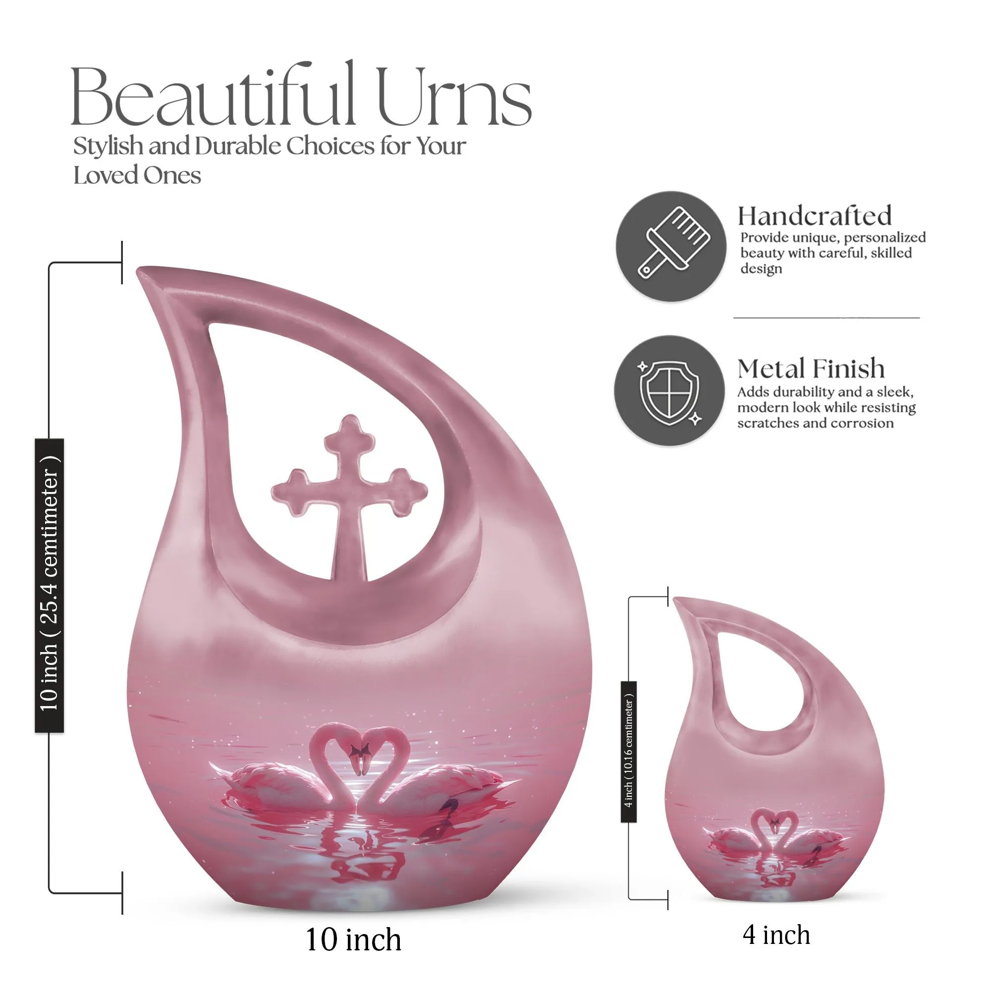 Cherished Swan Sanctuary A Commemorative Urn for a Mother's