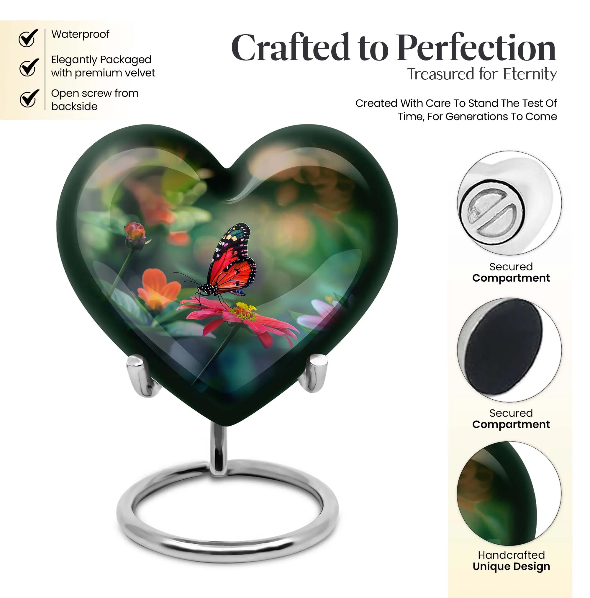 Cherishing Butterfly: A Tranquil Memorial Urn for Remembrance
