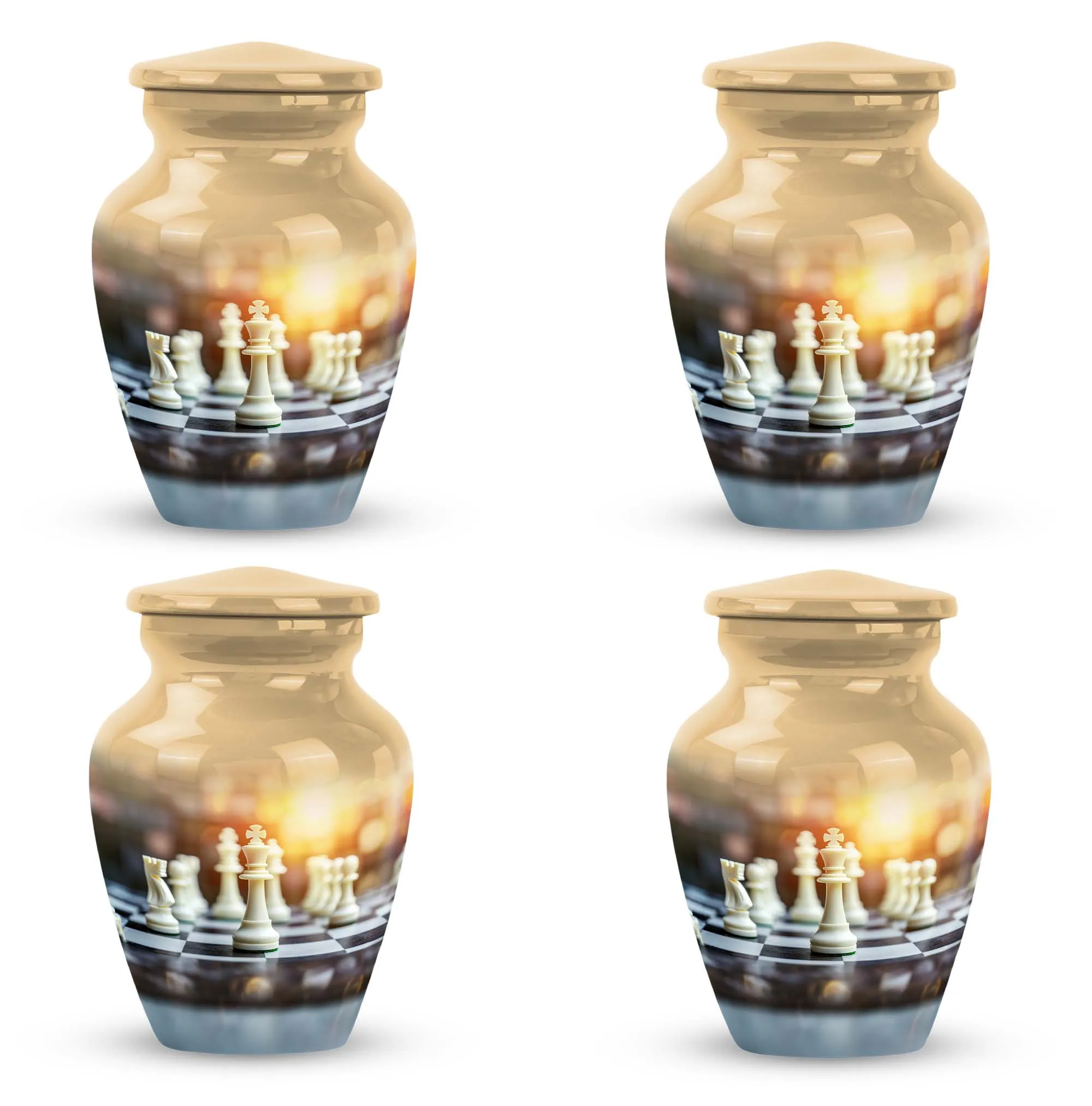 Chess Masterpiece: Commemorative Cremation Memorial Urn