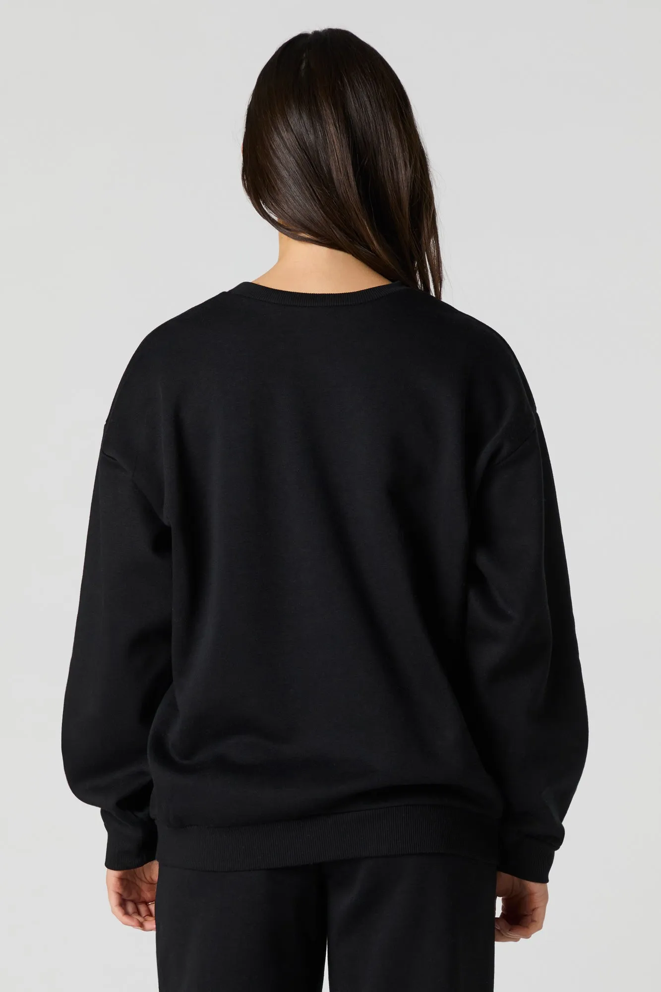 City Twill Embroidered Fleece Sweatshirt