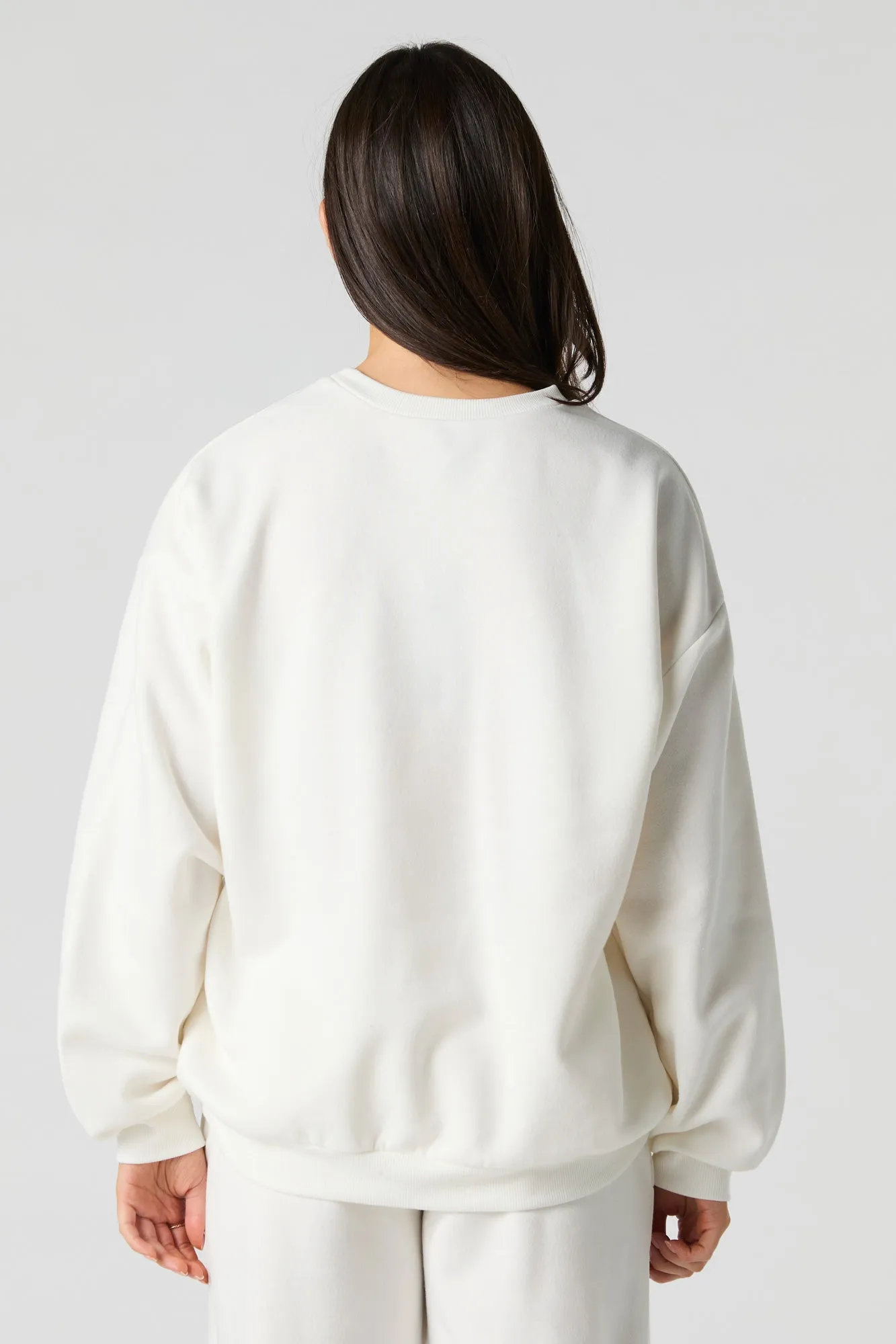 City Twill Embroidered Fleece Sweatshirt