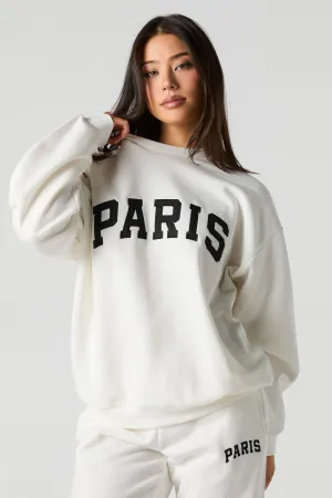City Twill Embroidered Fleece Sweatshirt